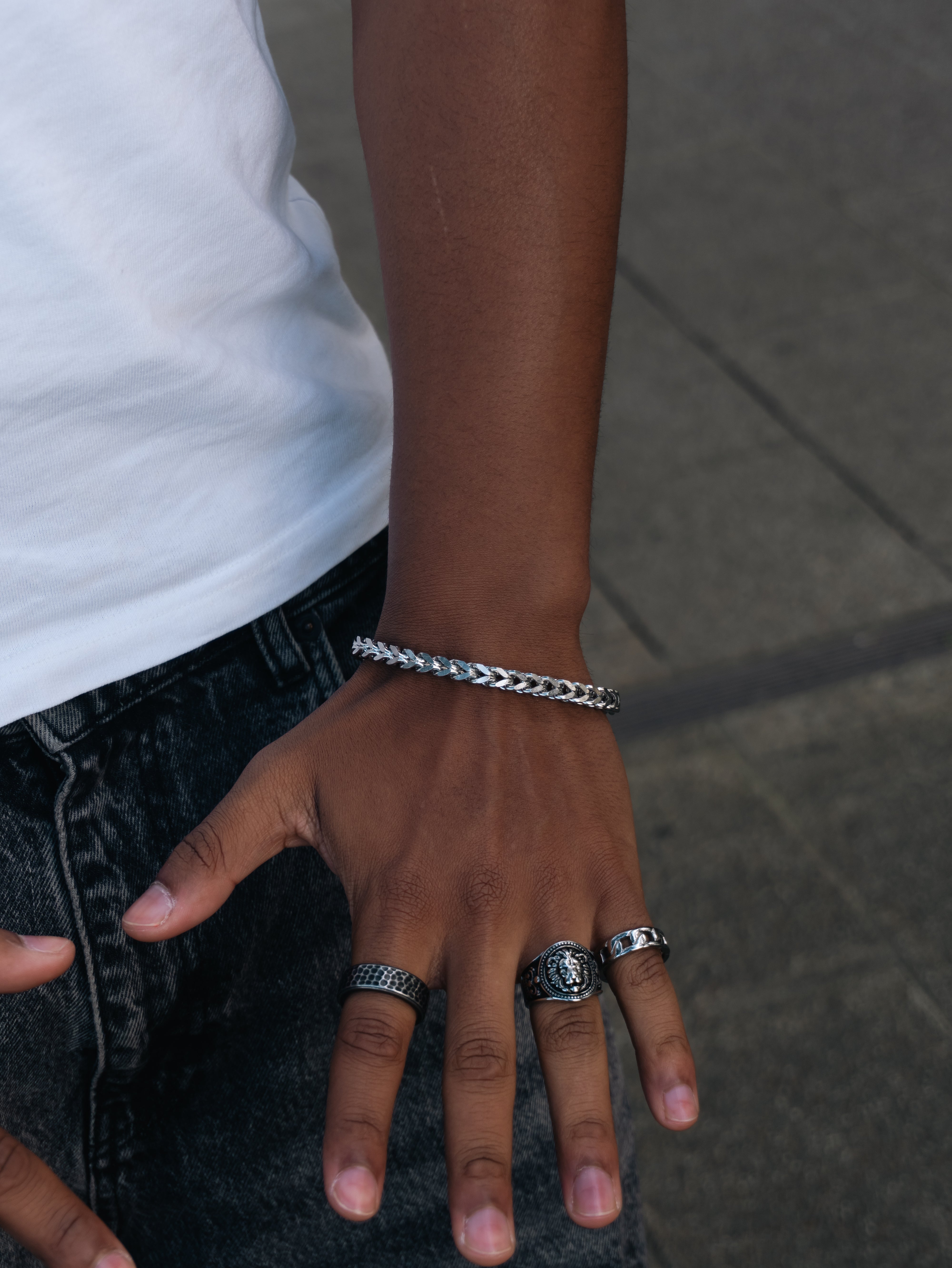 FRANCO BRACELET (WHITE GOLD) 5MM