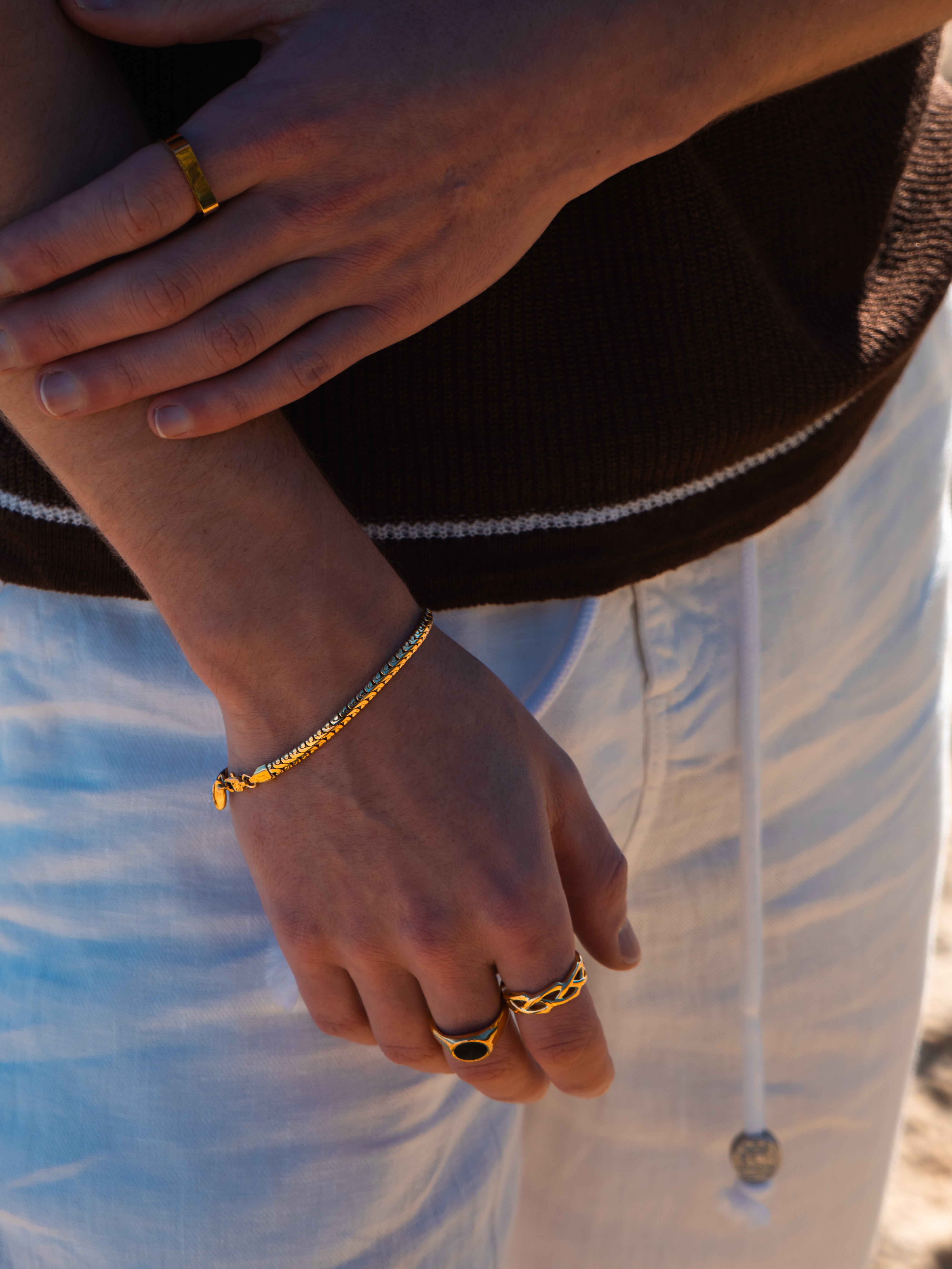 SNAKE BRACELET (GOLD) 4MM