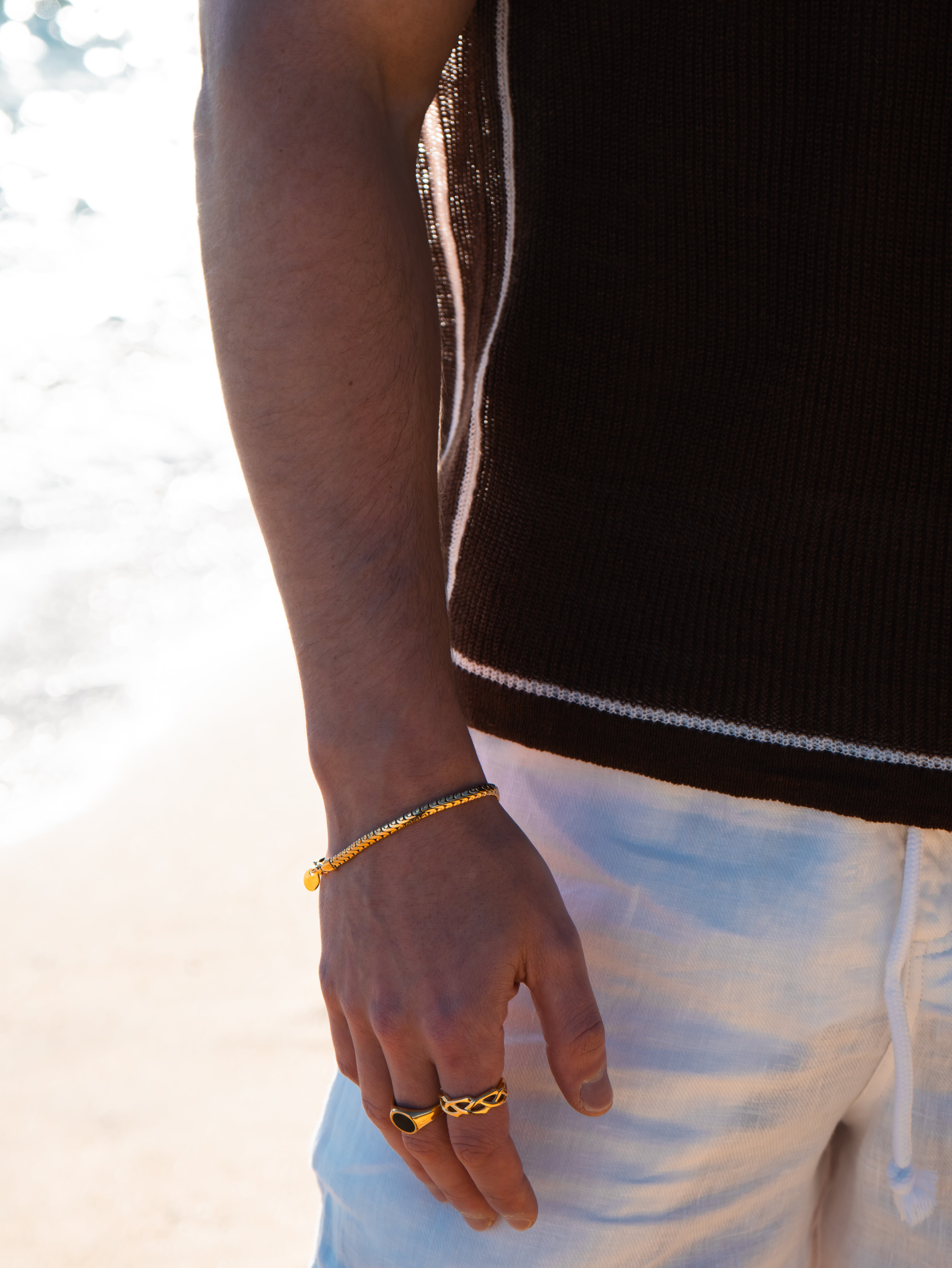 SNAKE BRACELET (GOLD) 4MM