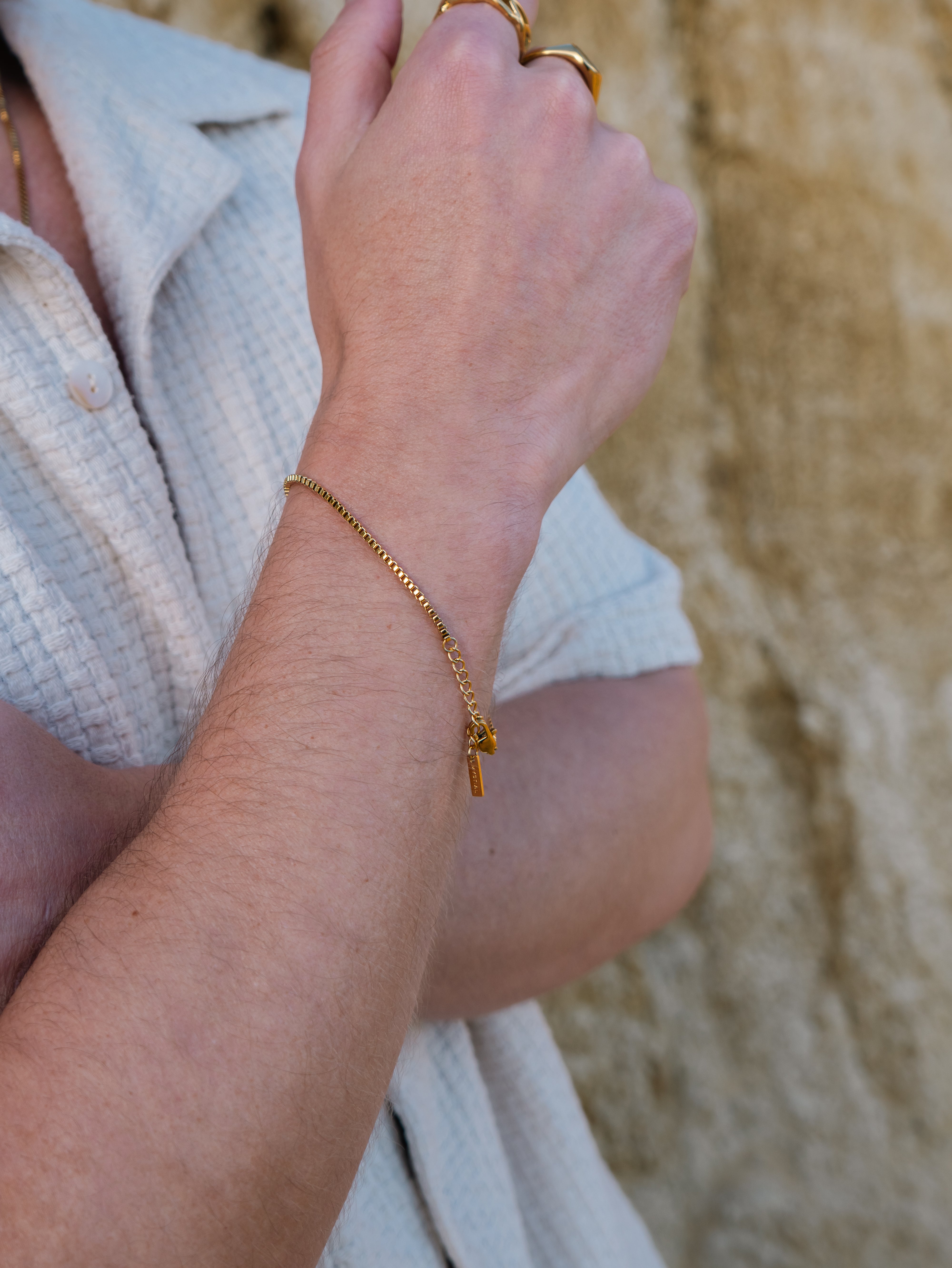 BOX BRACELET (GOLD) 2MM