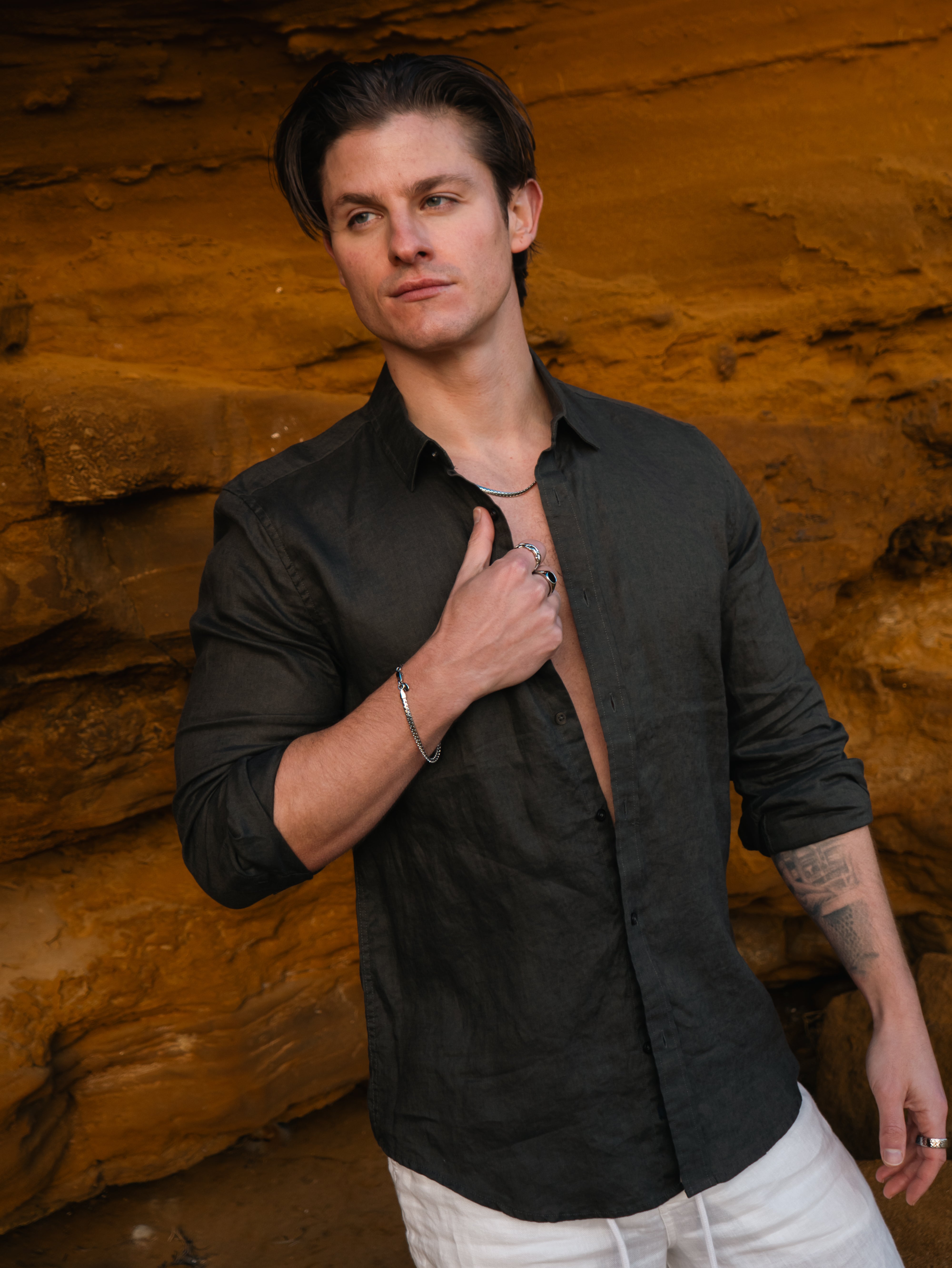 SNAKE SET (WHITE GOLD) 4MM