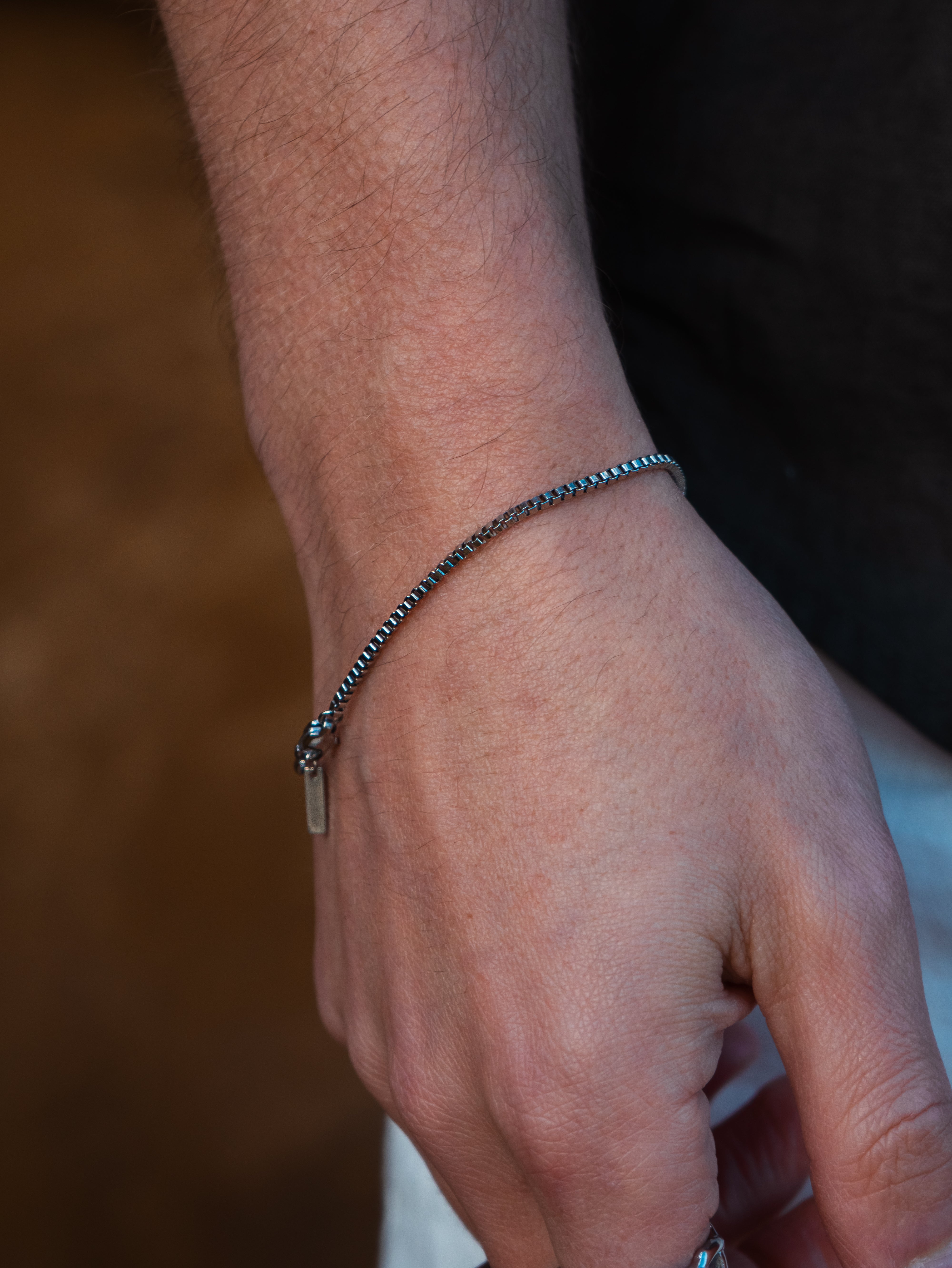 BOX BRACELET (WHITE GOLD) 2MM