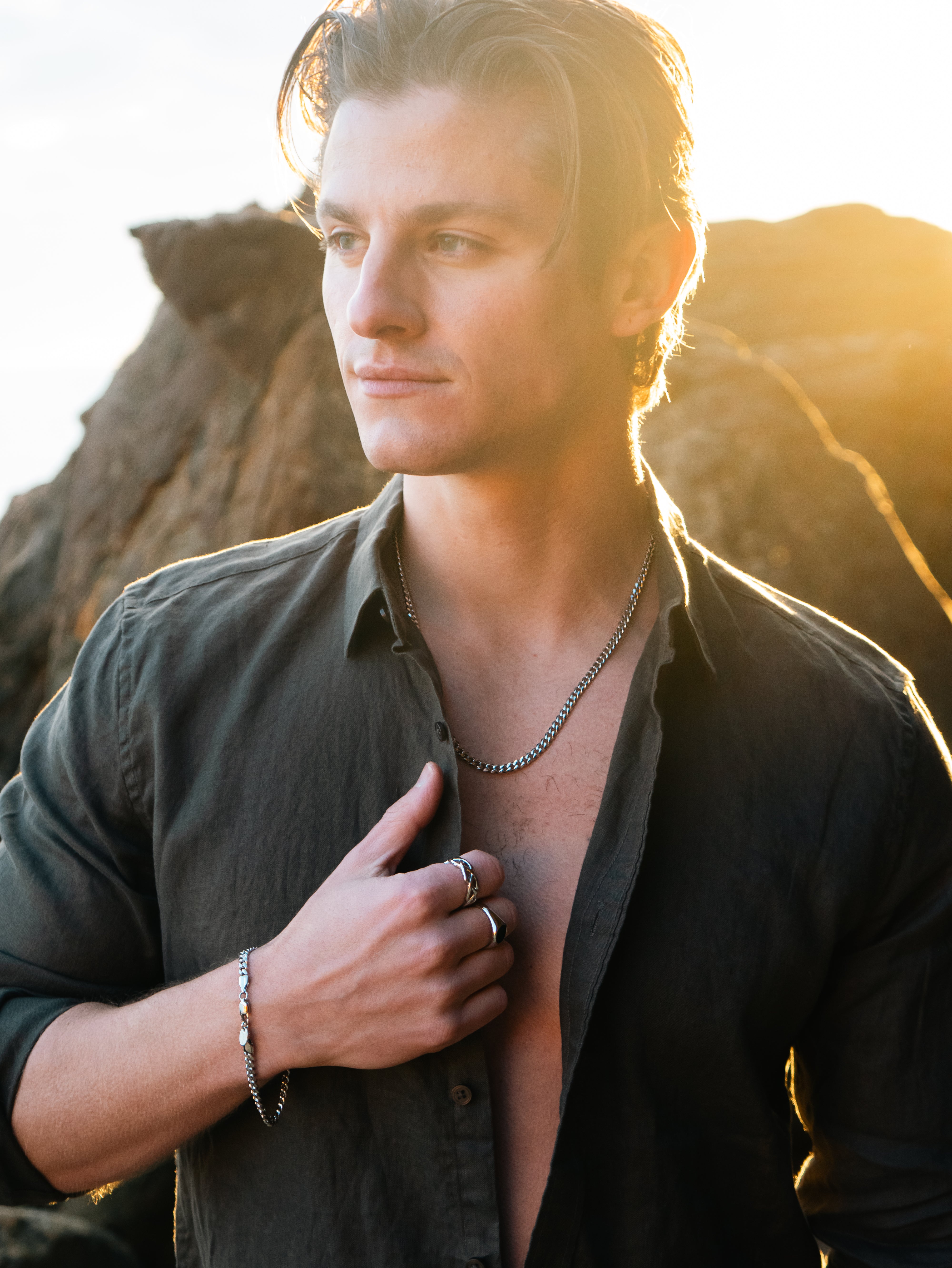 CUBAN CHAIN (WHITE GOLD) 5MM