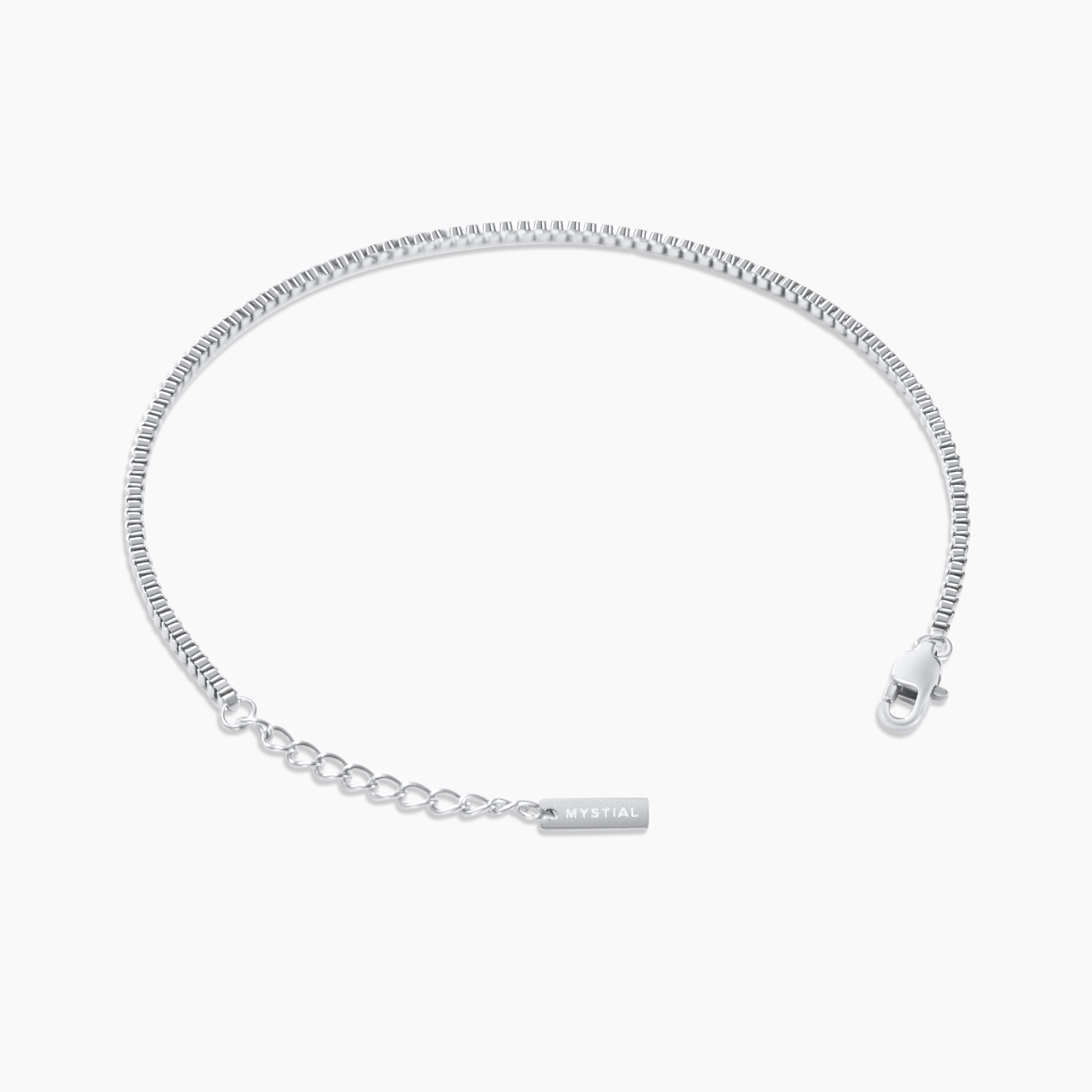 BOX BRACELET (WHITE GOLD) 2MM