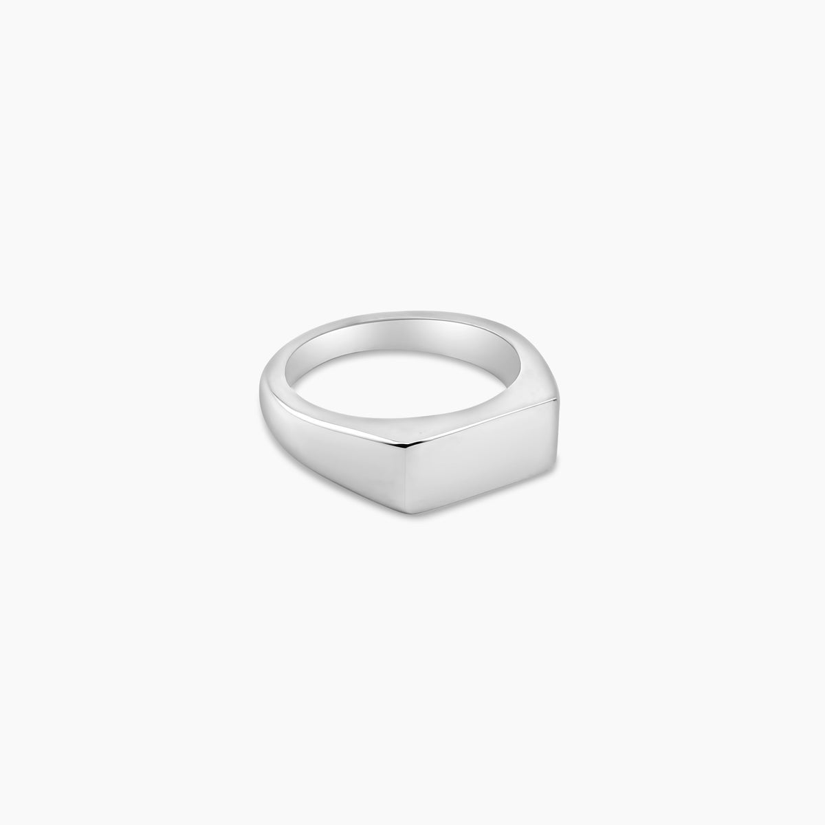 SLATE SIGNET RING (WHITE GOLD)
