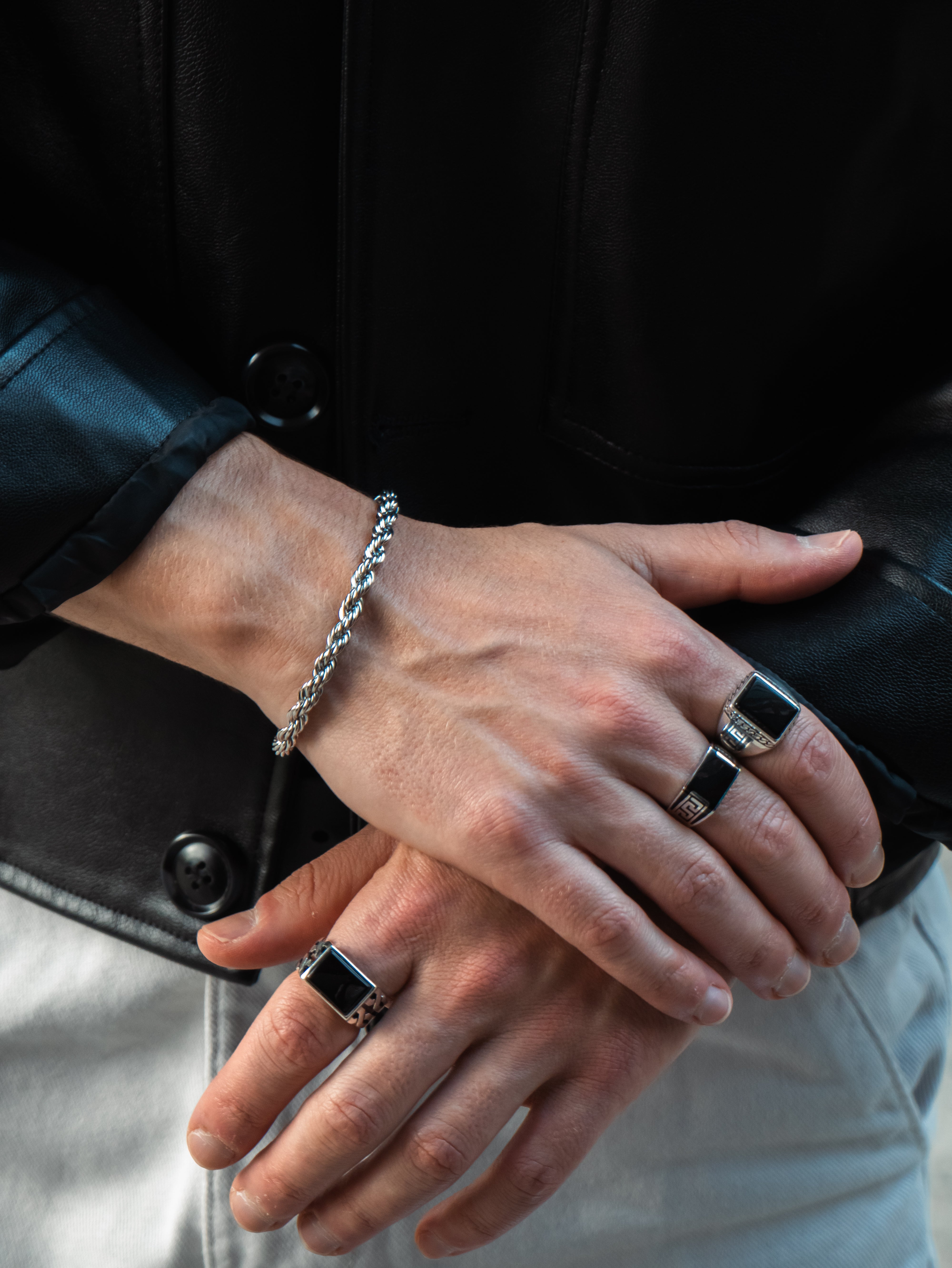 ROPE BRACELET (WHITE GOLD) 5MM