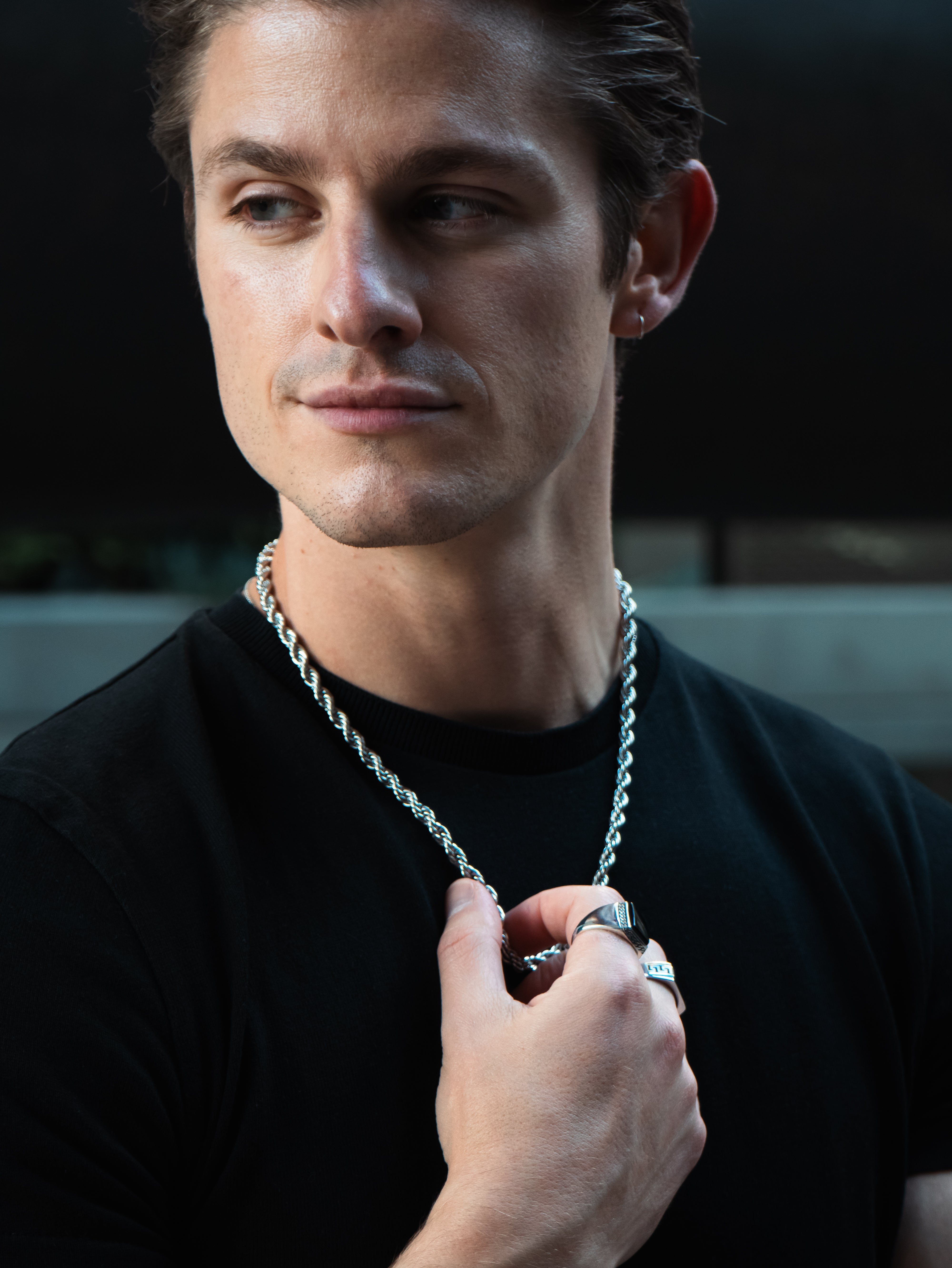 ROPE CHAIN (WHITE GOLD) 5MM