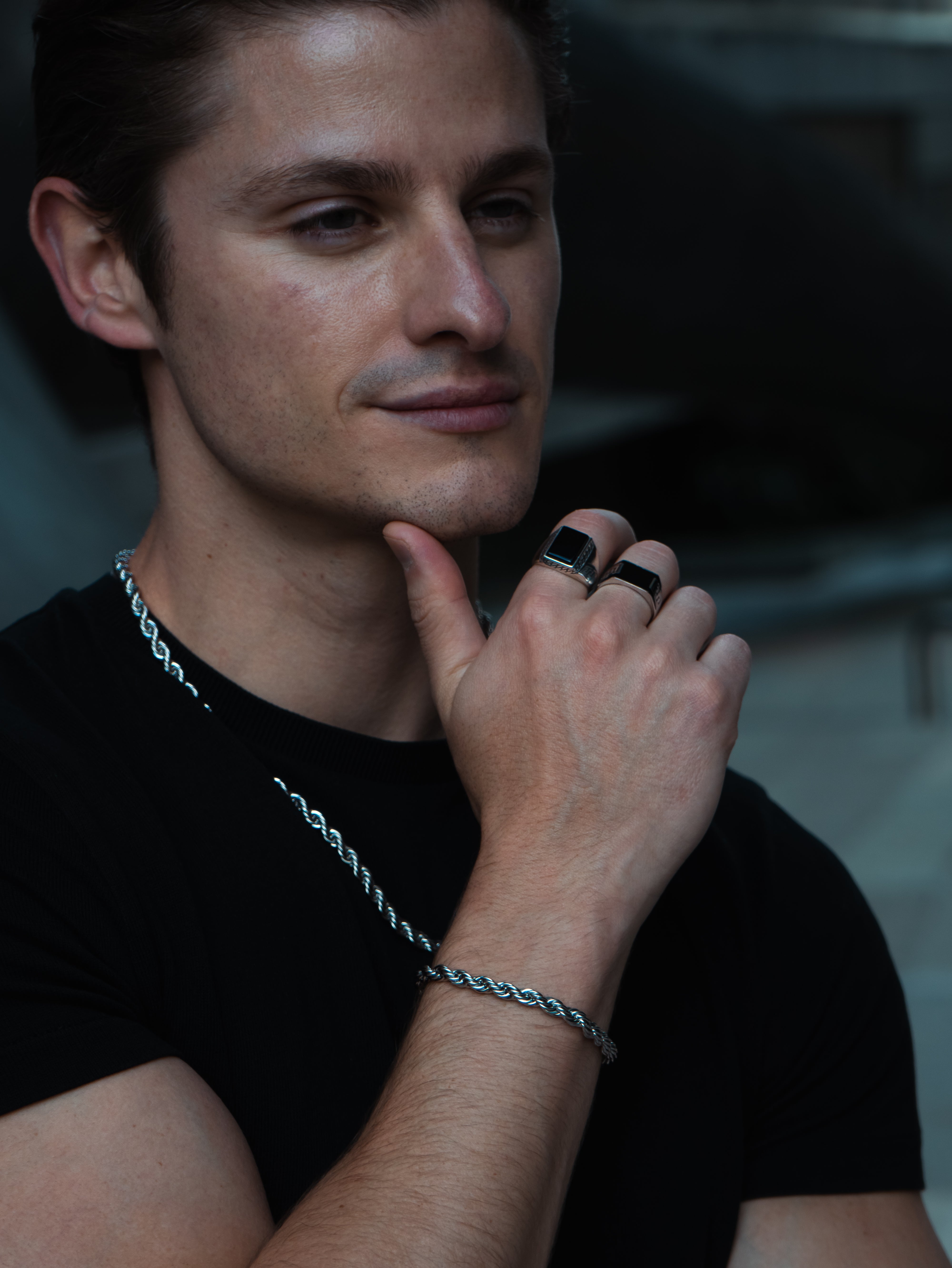 ROPE BRACELET (WHITE GOLD) 5MM