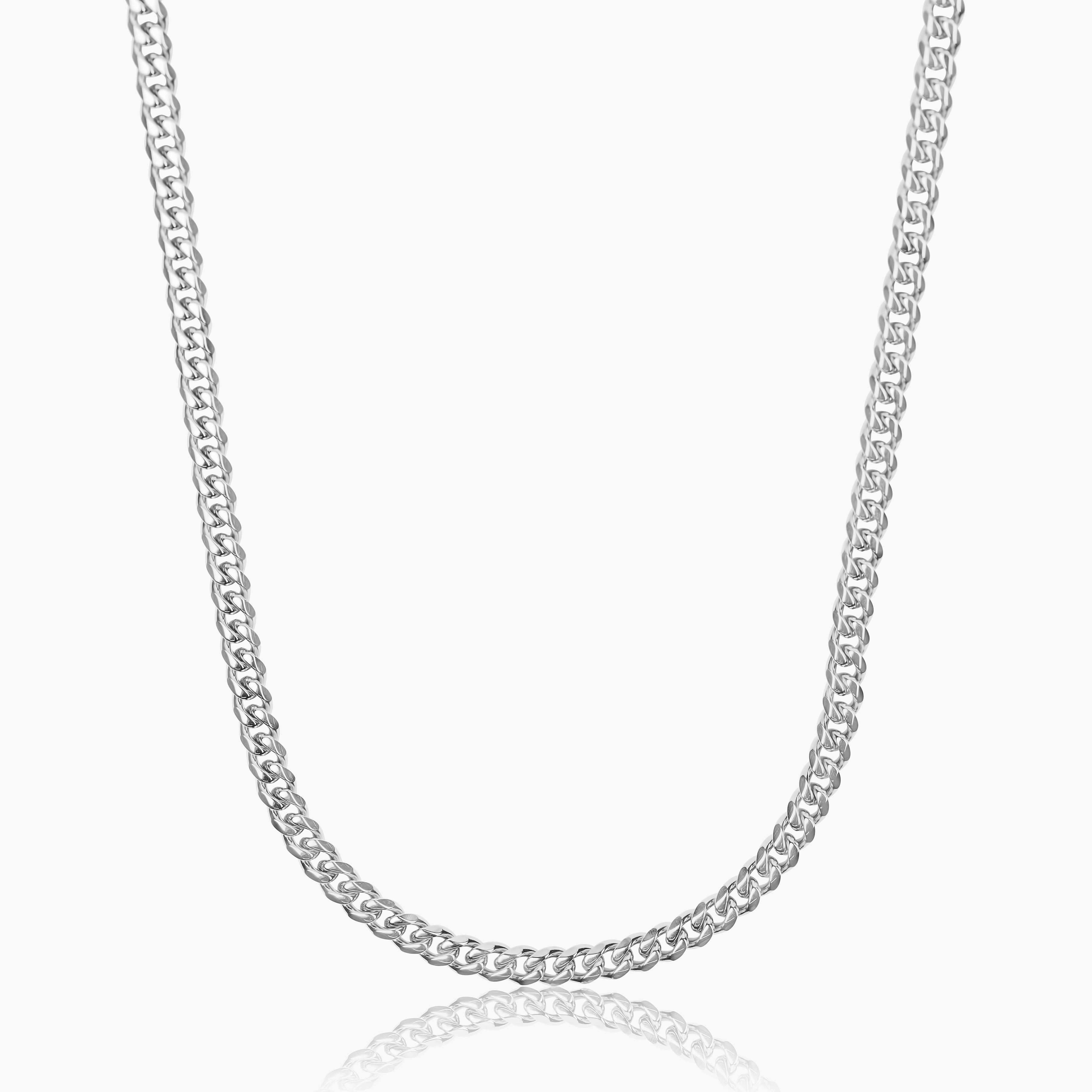 CUBAN CHAIN (WHITE GOLD) 5MM