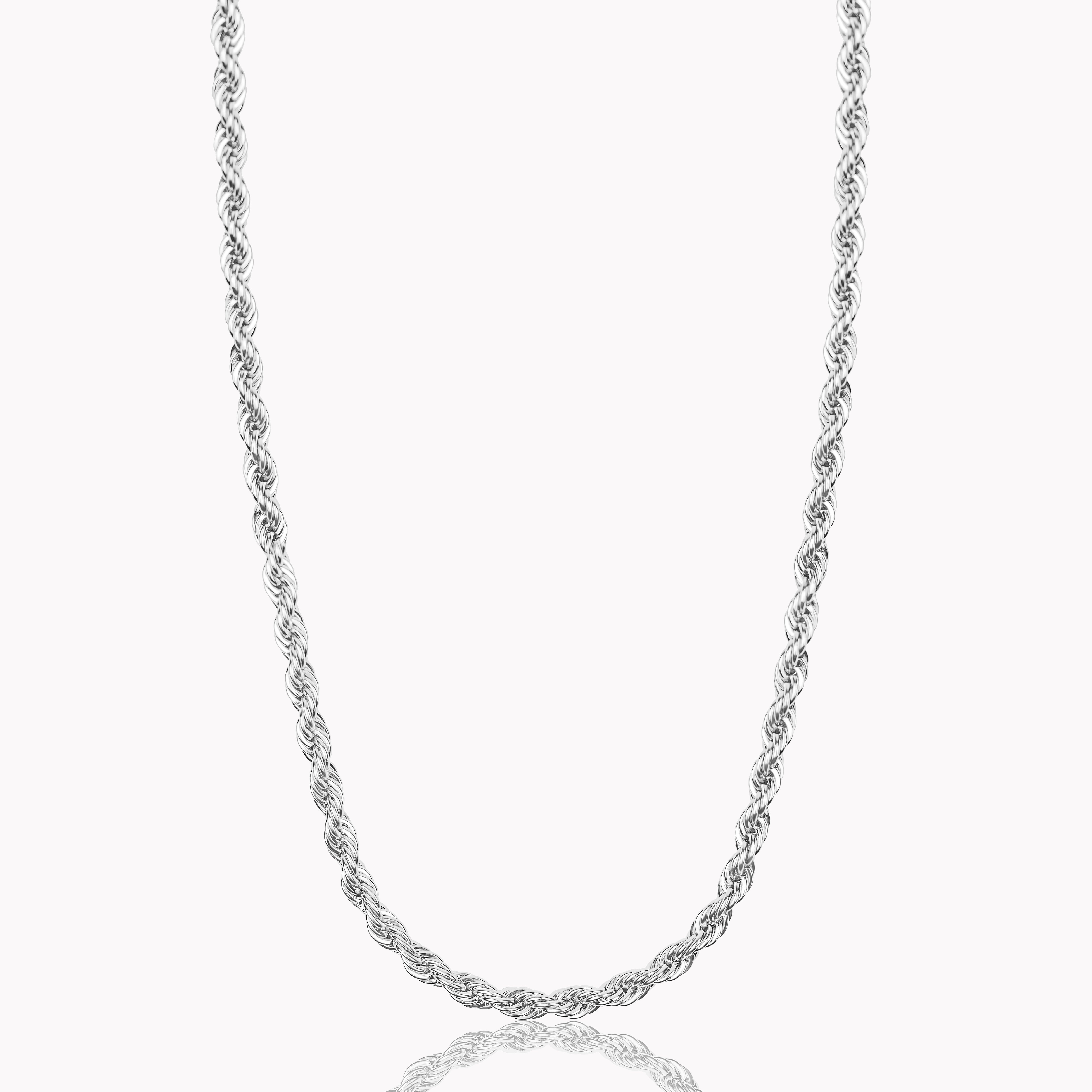 ROPE CHAIN (WHITE GOLD) 3MM