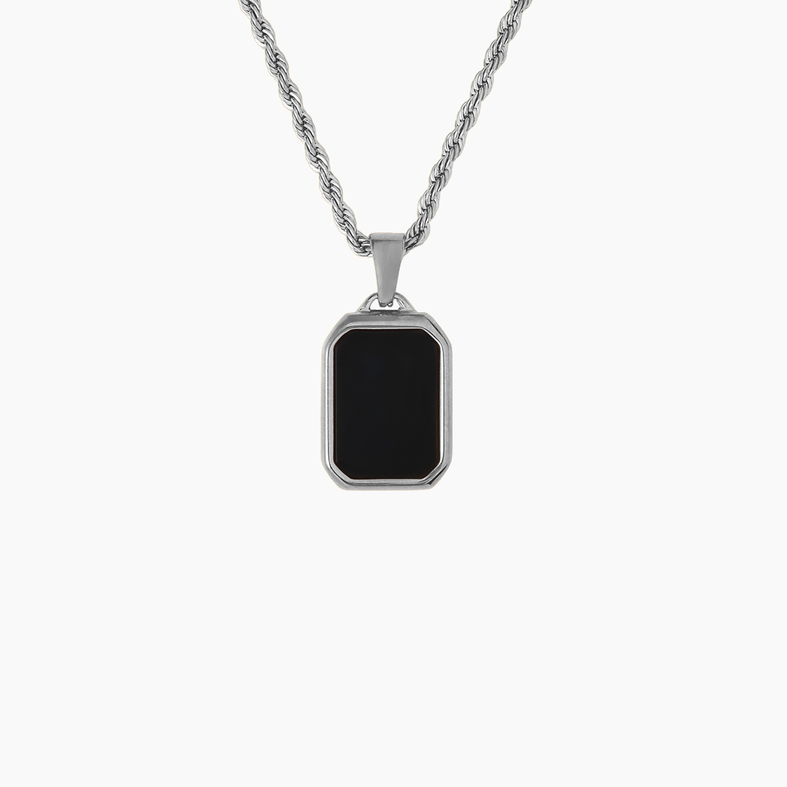 SLATE ONYX PENDANT (WHITE GOLD)