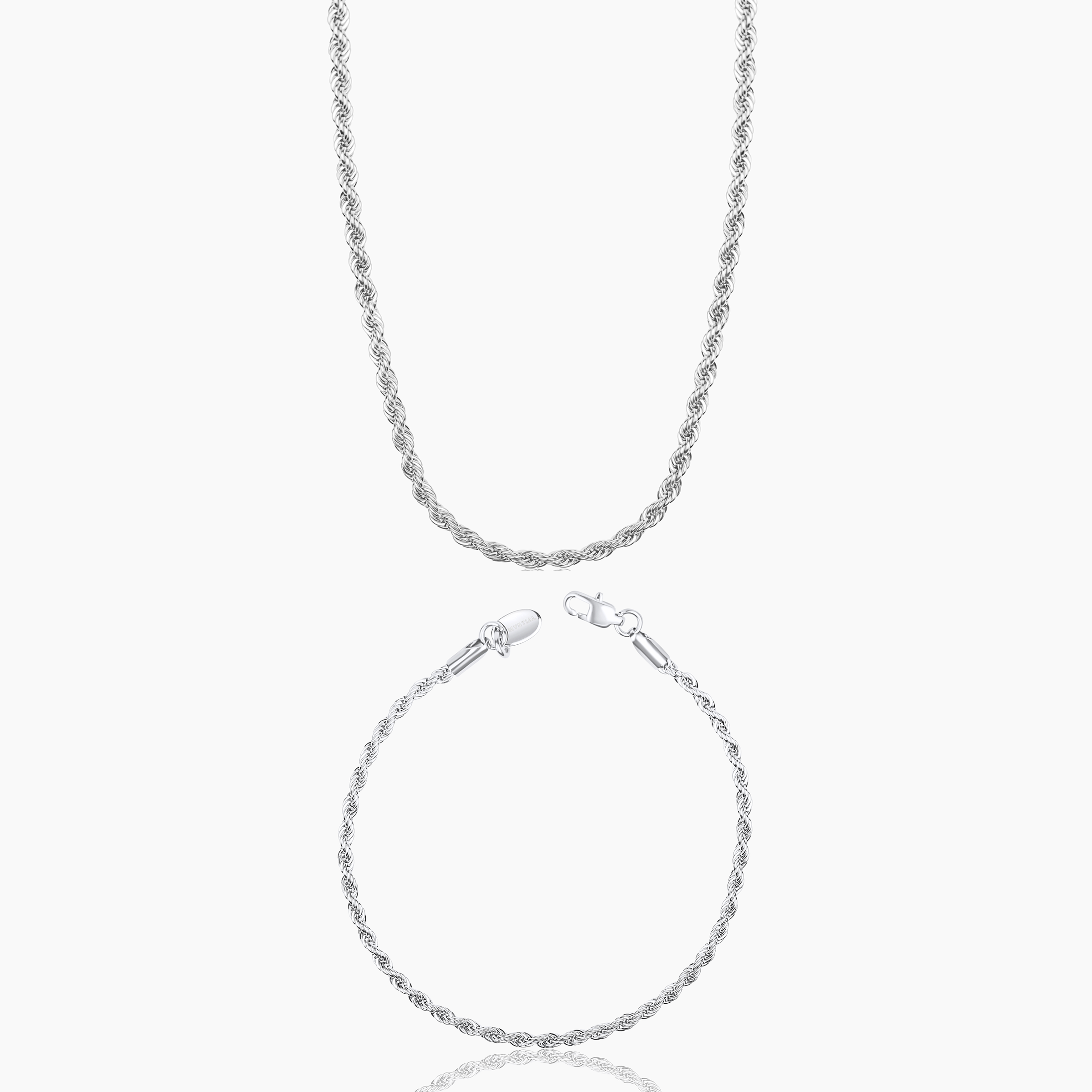 ROPE SET (WHITE GOLD) 3MM
