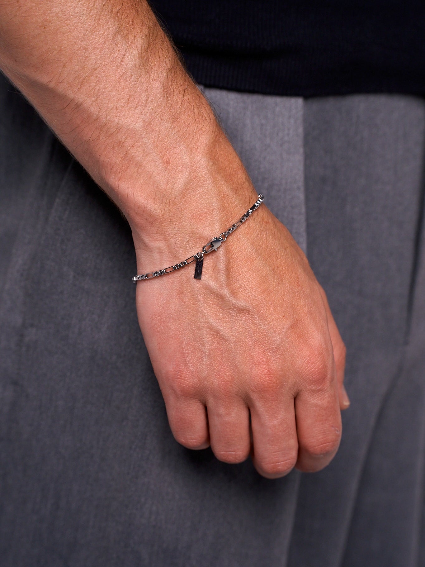 AUREN BOX BRACELET (WHITE GOLD) 2.5MM