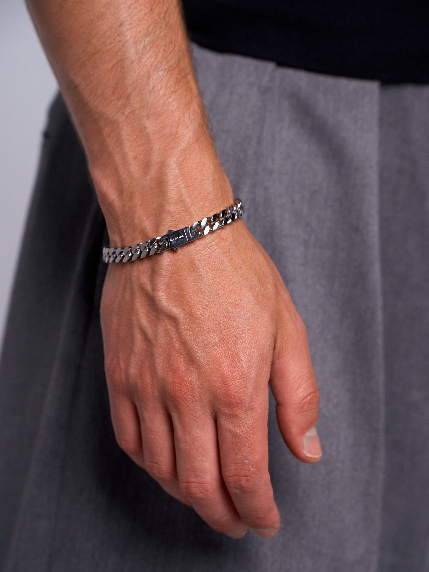 CUBAN BRACELET (WHITE GOLD) 7MM