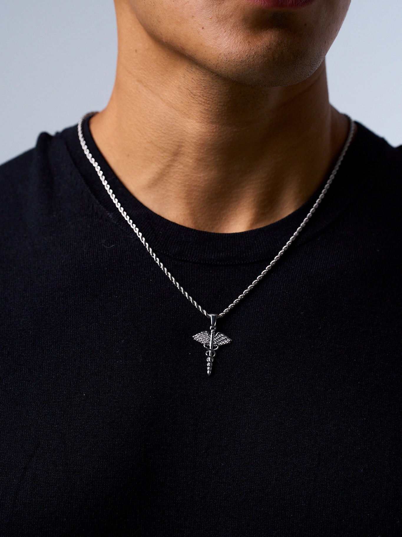 WINGED HELIX PENDANT (WHITE GOLD)