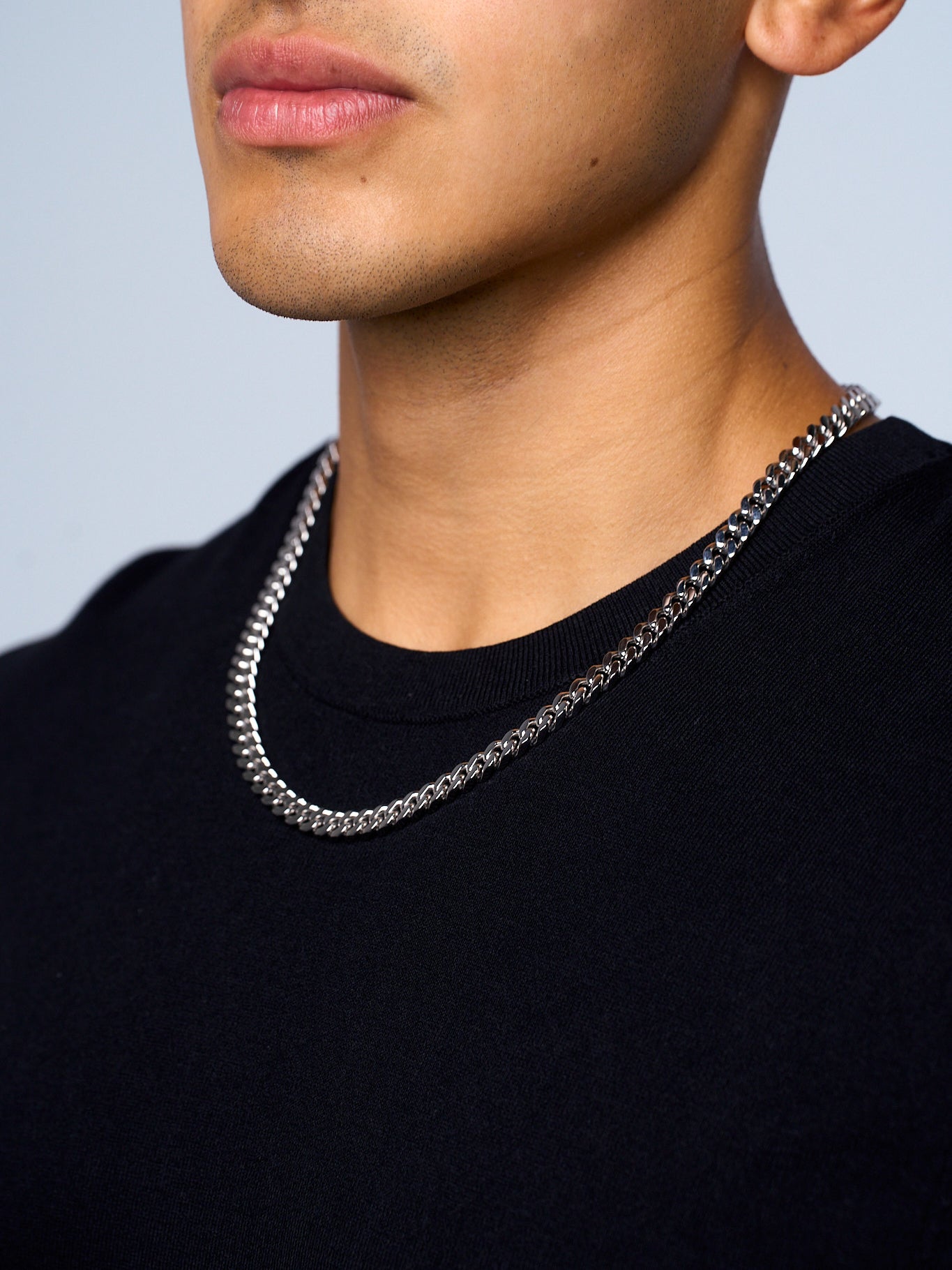 CUBAN CHAIN (WHITE GOLD) 7MM