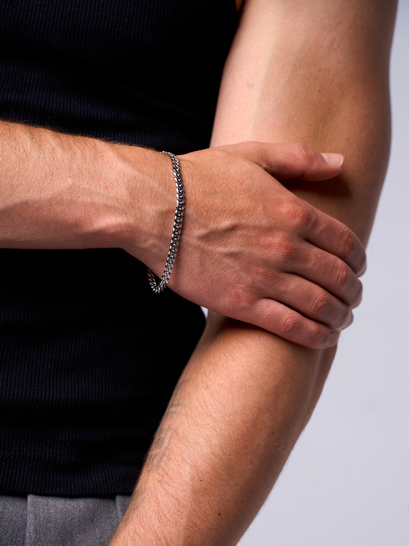 CUBAN BRACELET (WHITE GOLD) 5MM