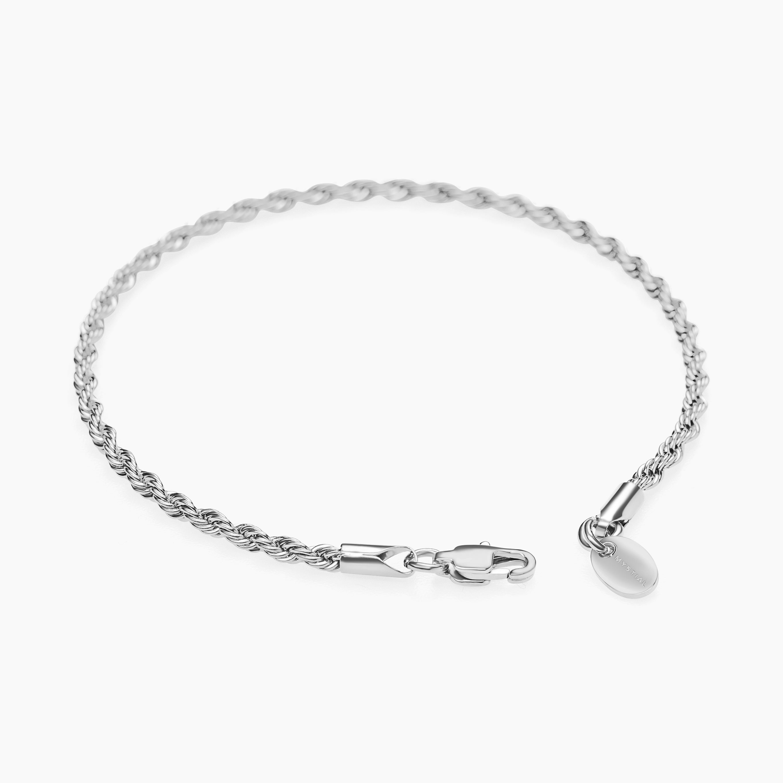 ROPE BRACELET (WHITE GOLD) 3MM