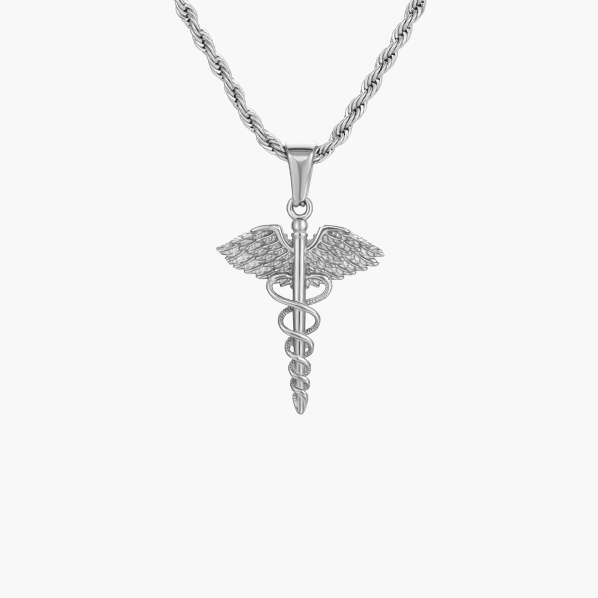 WINGED HELIX PENDANT (WHITE GOLD)