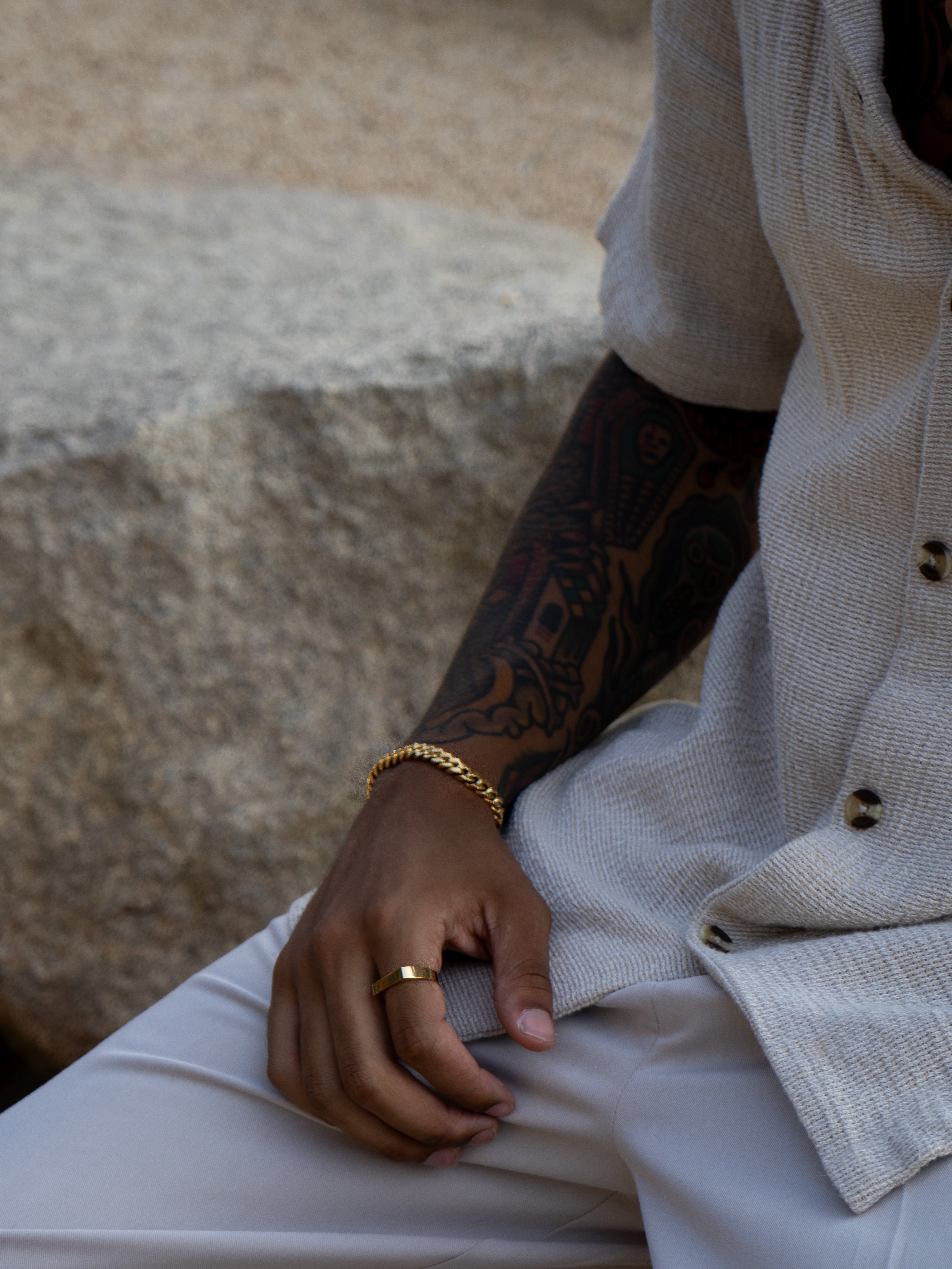 SLATE SIGNET RING (GOLD)