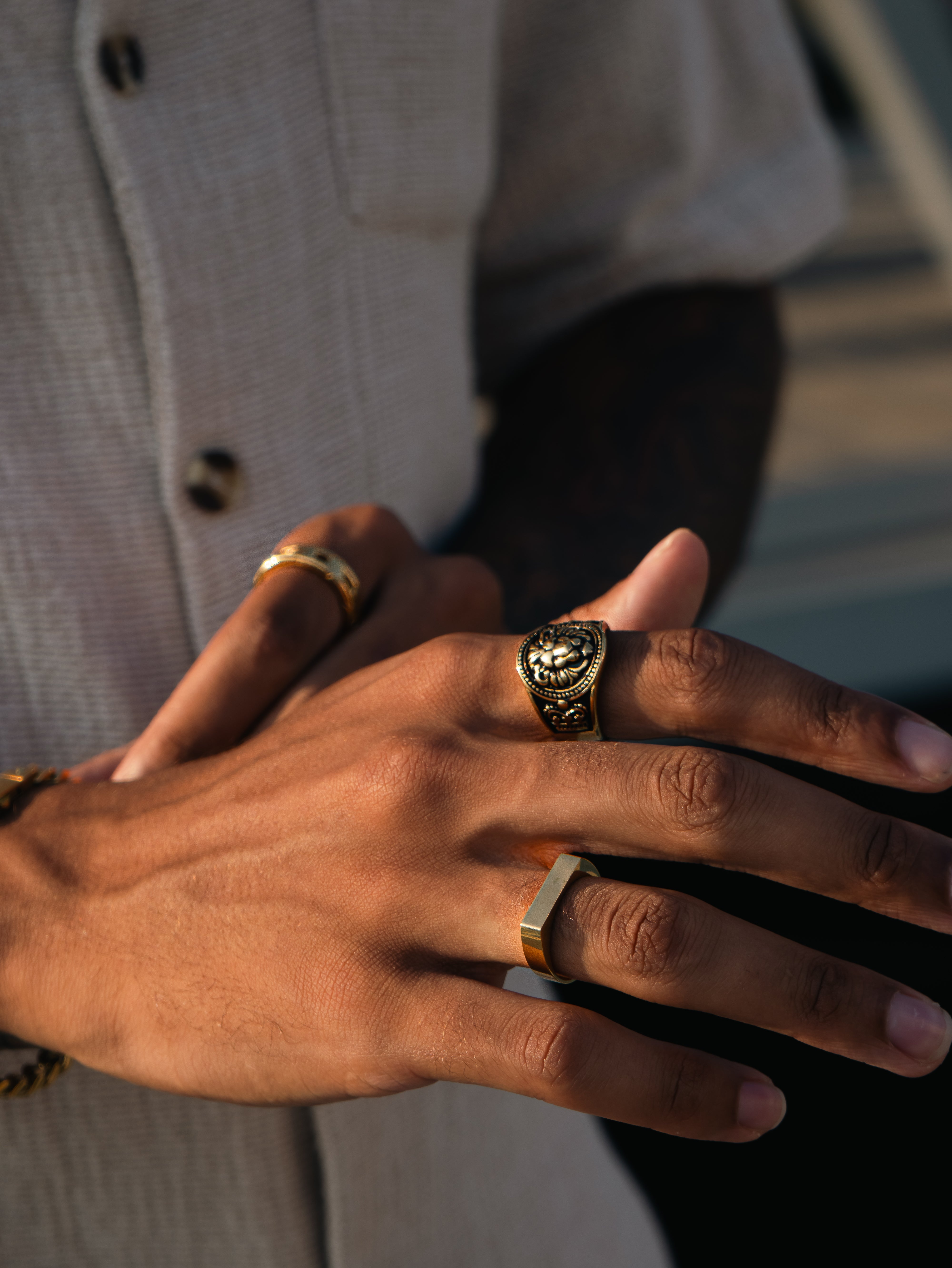 SLATE SIGNET RING (GOLD)