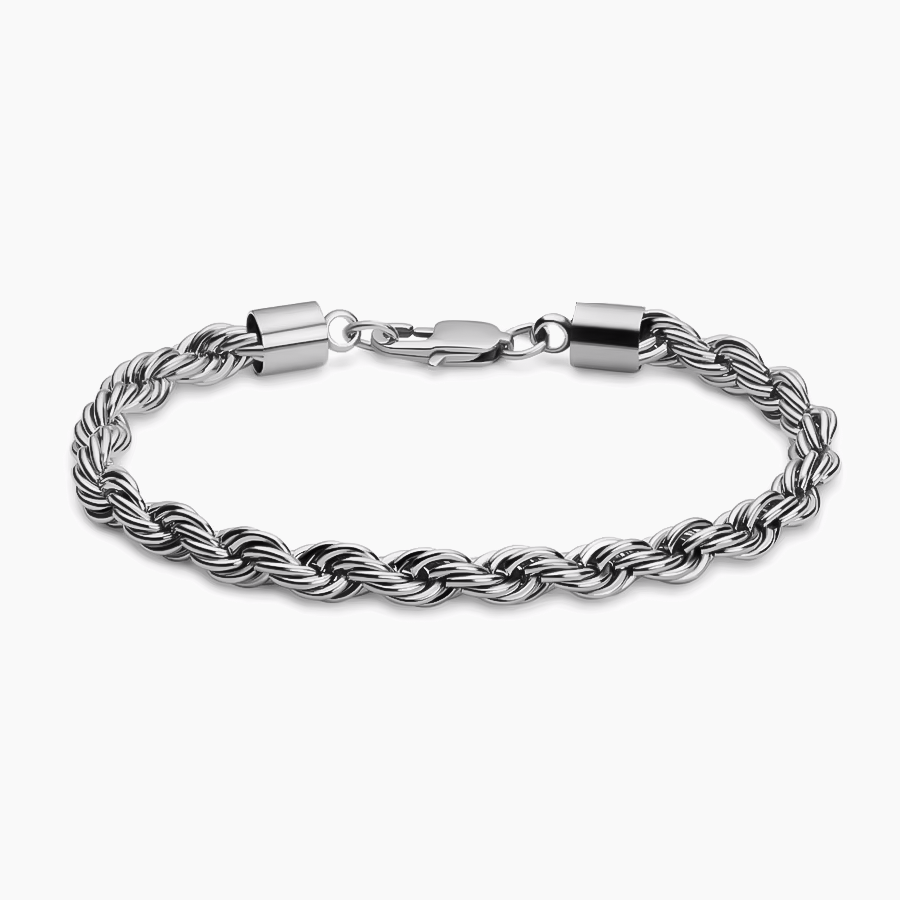 ROPE BRACELET (WHITE GOLD) 5MM