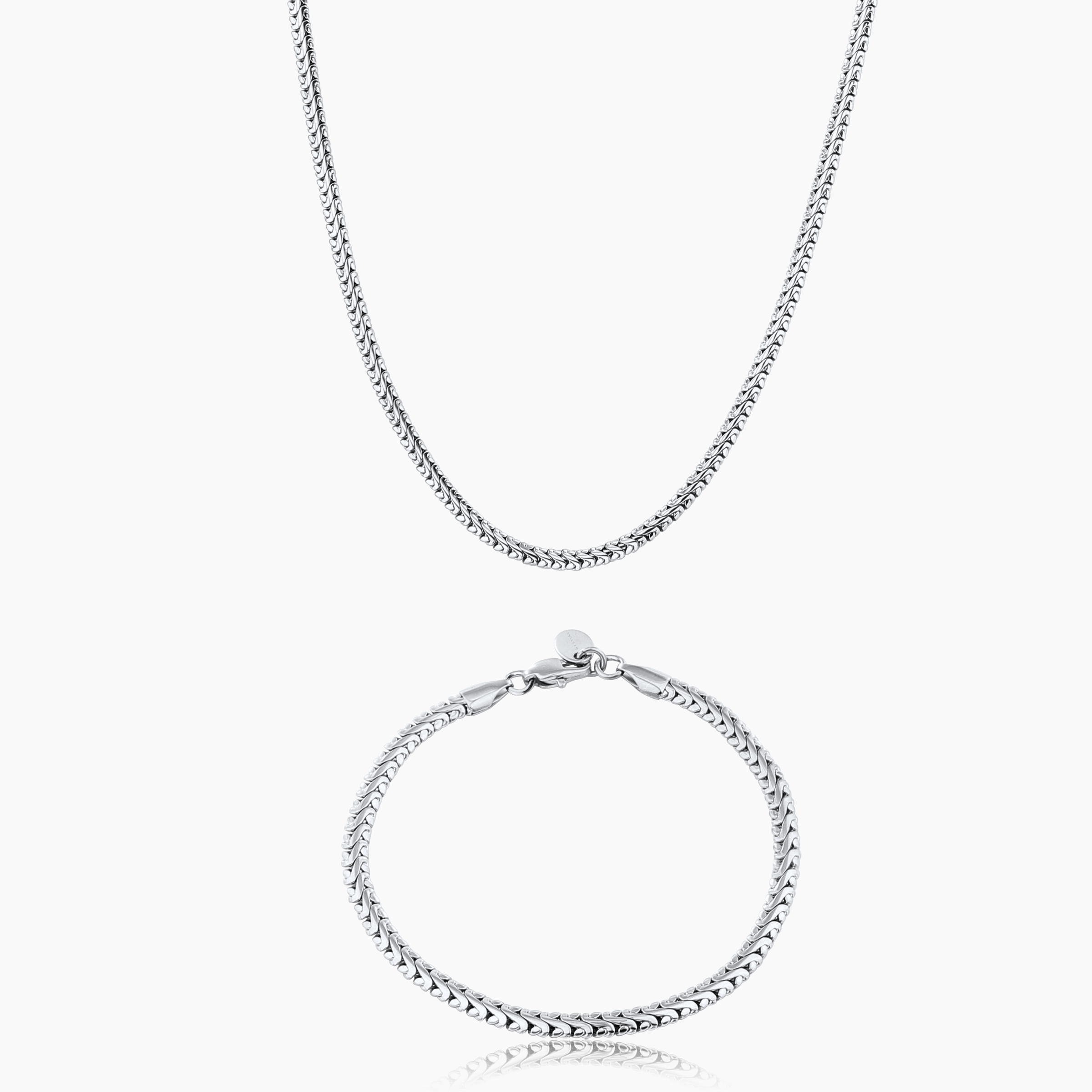 SNAKE SET (WHITE GOLD) 4MM