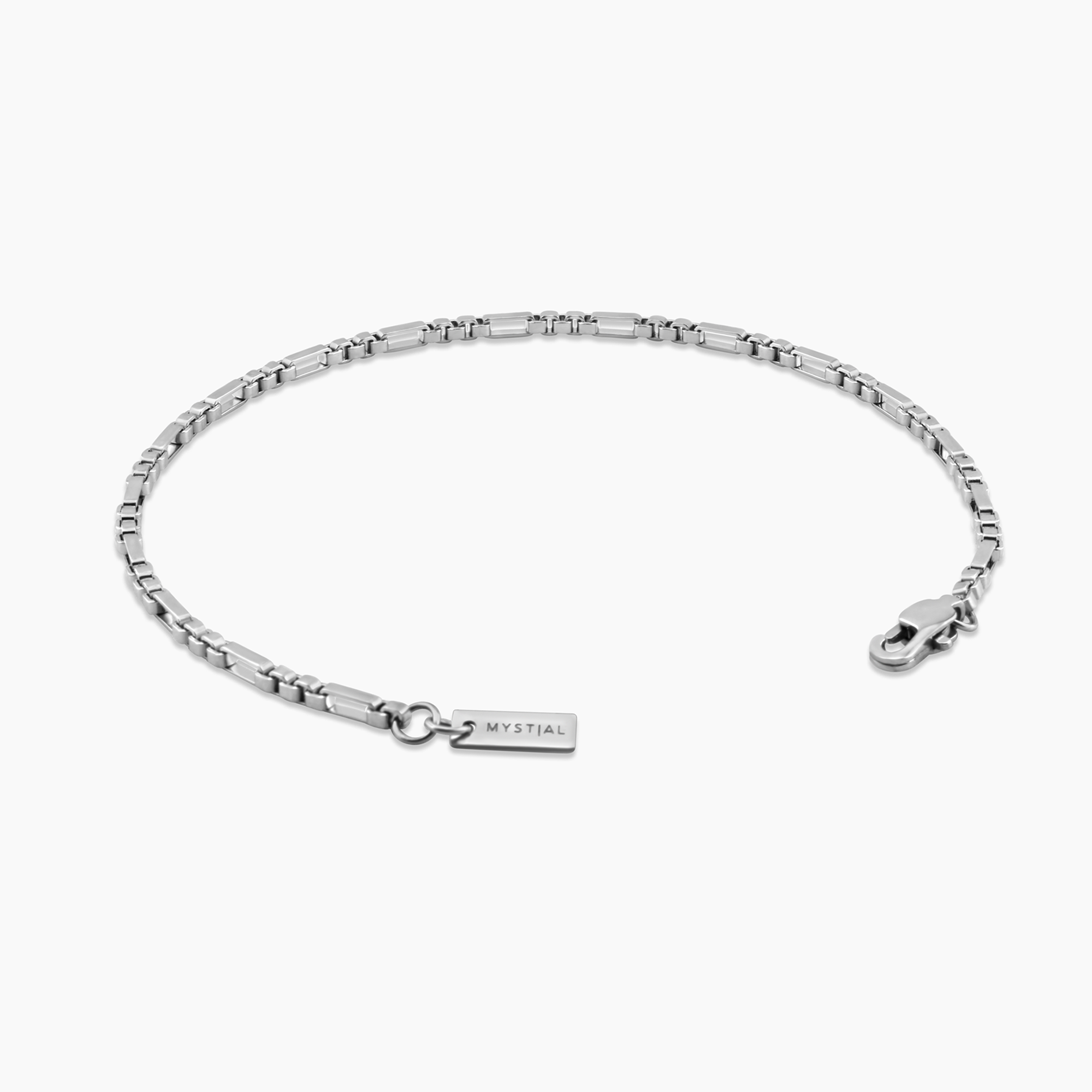 AUREN BOX BRACELET (WHITE GOLD) 2.5MM