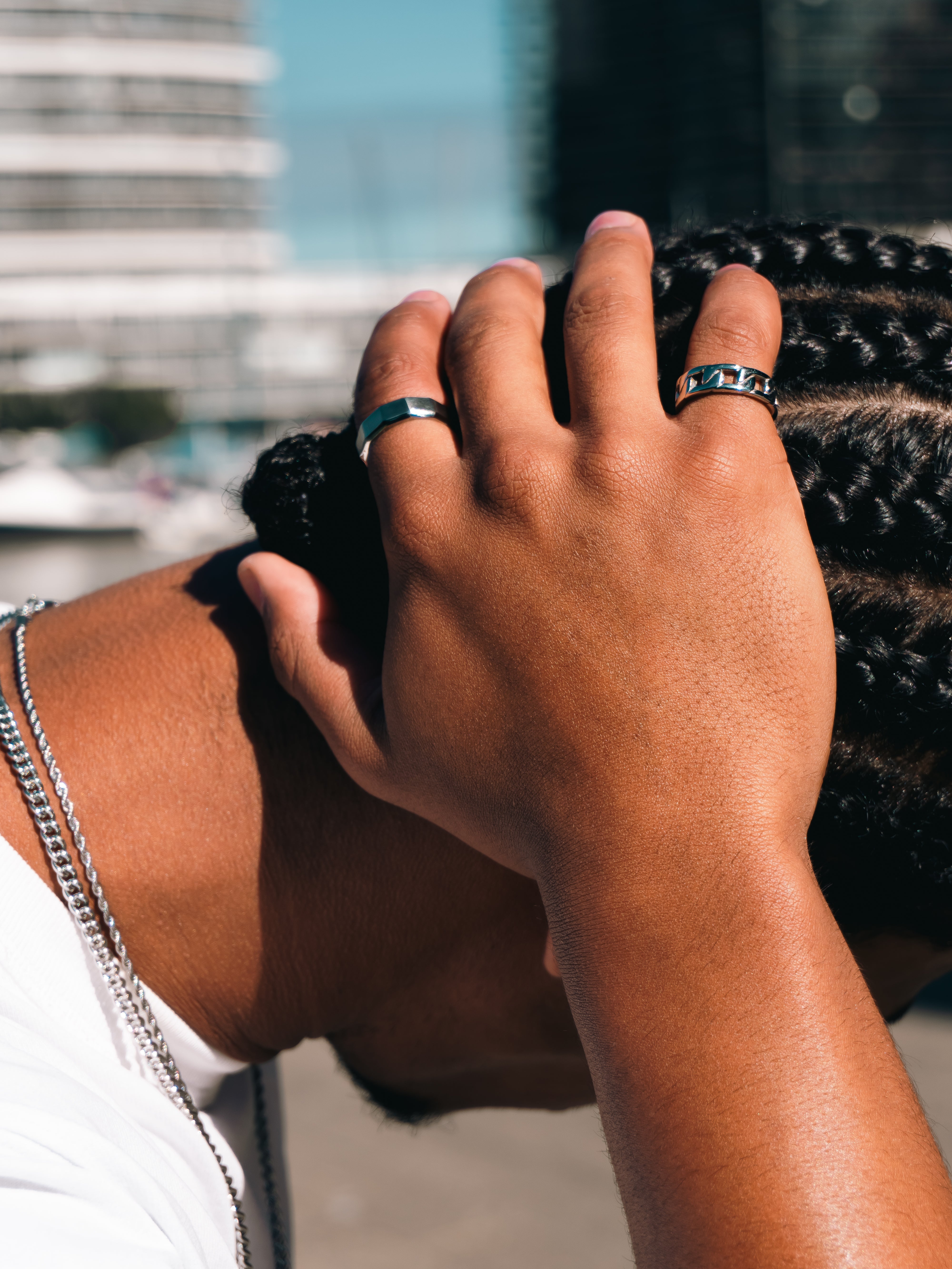 NEXUS LINK RING (WHITE GOLD)