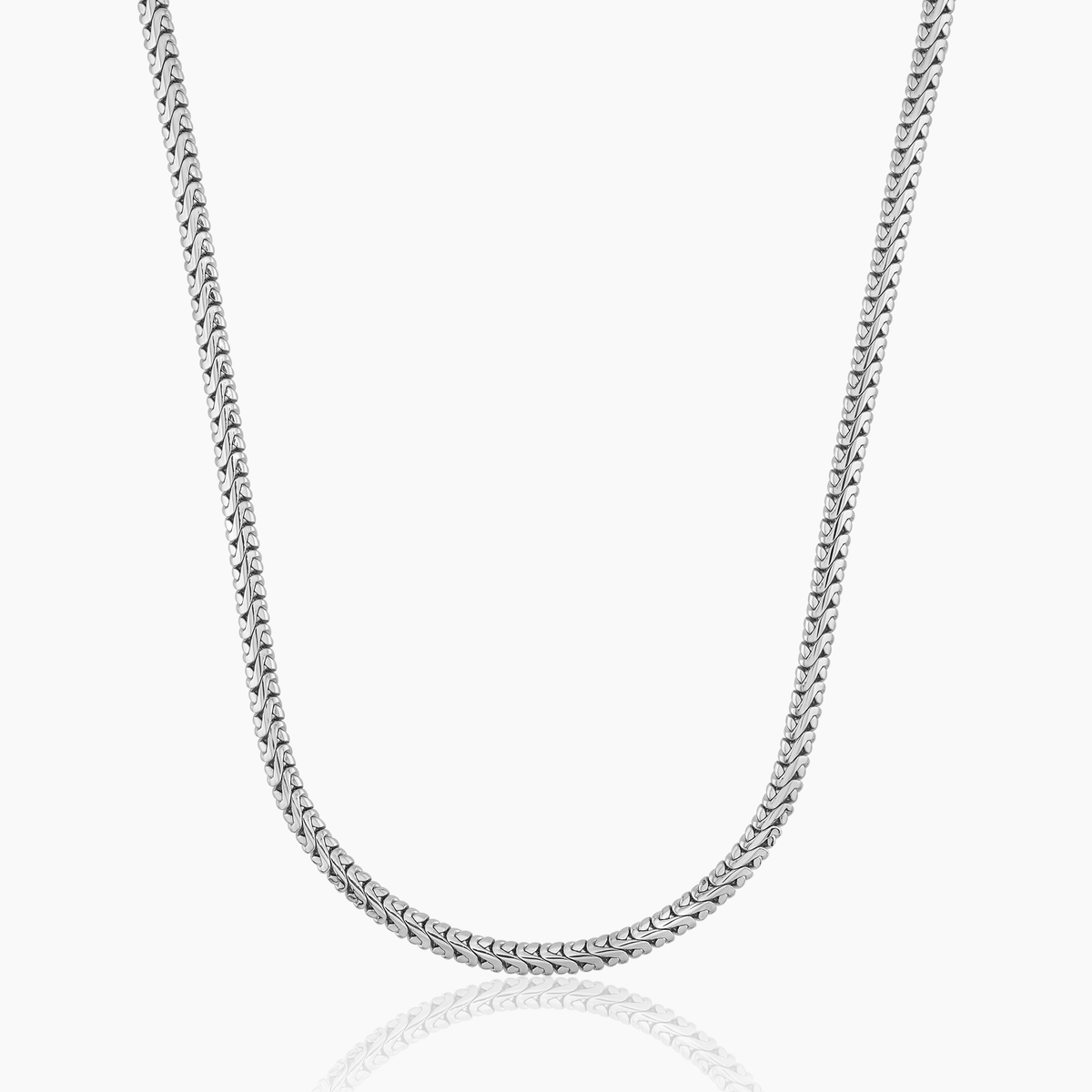 SNAKE CHAIN (WHITE GOLD) 4MM