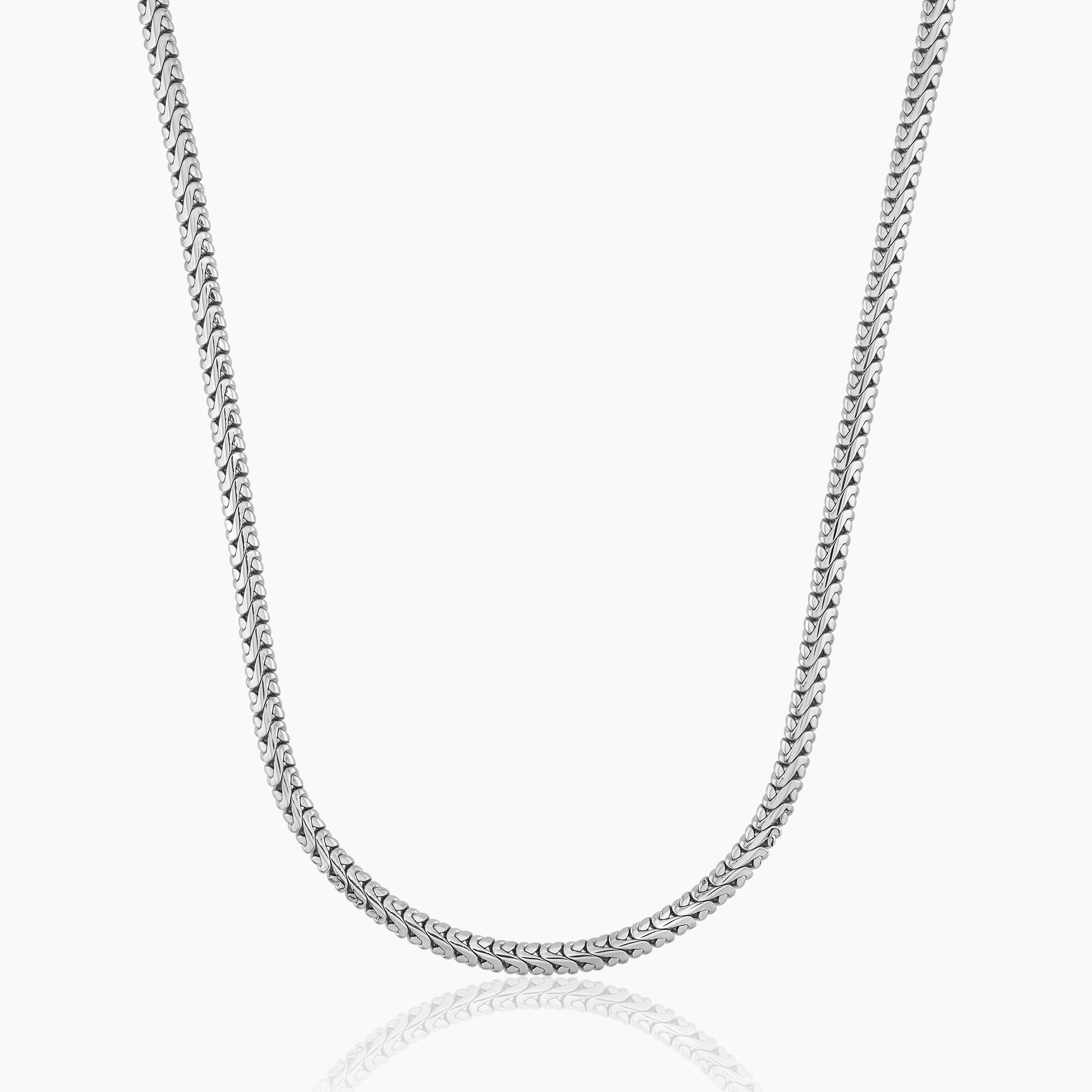 SNAKE CHAIN (WHITE GOLD) 4MM