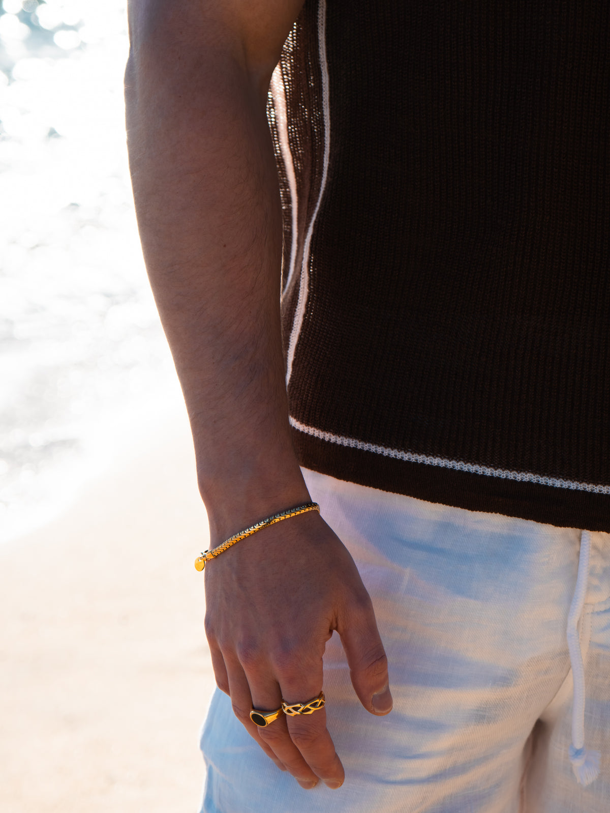 SNAKE BRACELET (GOLD) 4MM
