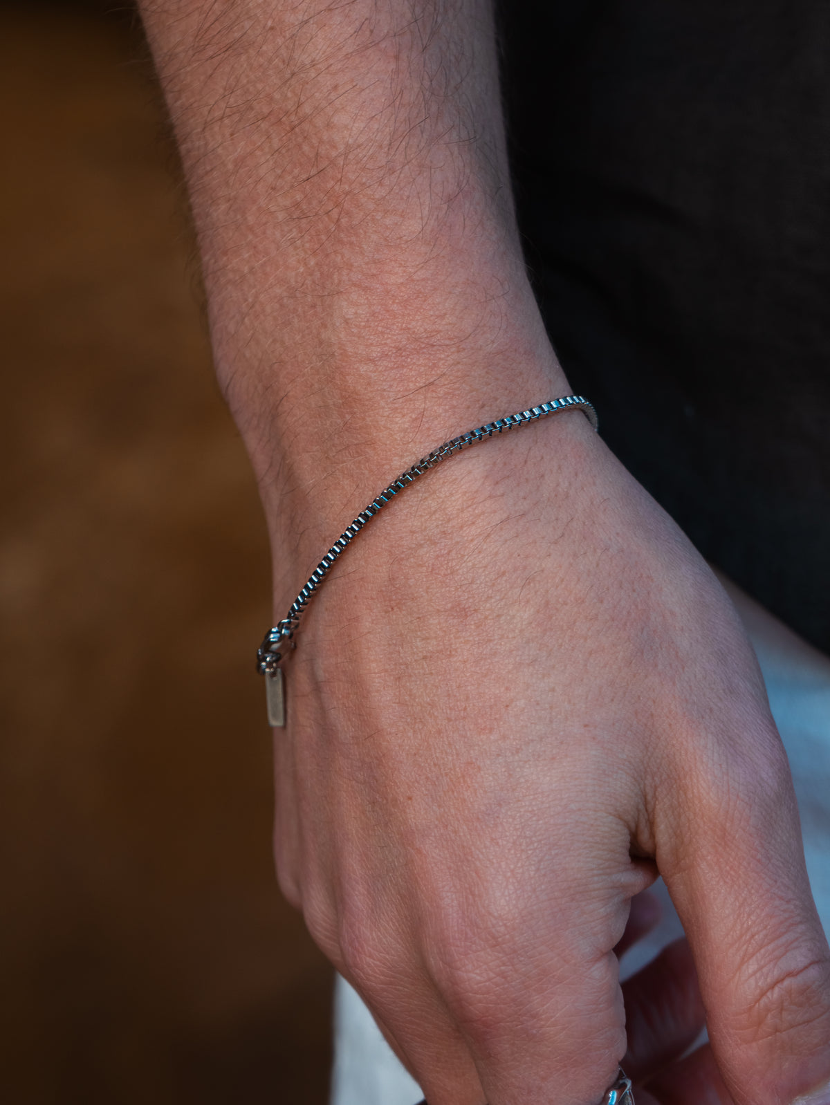 BOX BRACELET (WHITE GOLD) 2MM