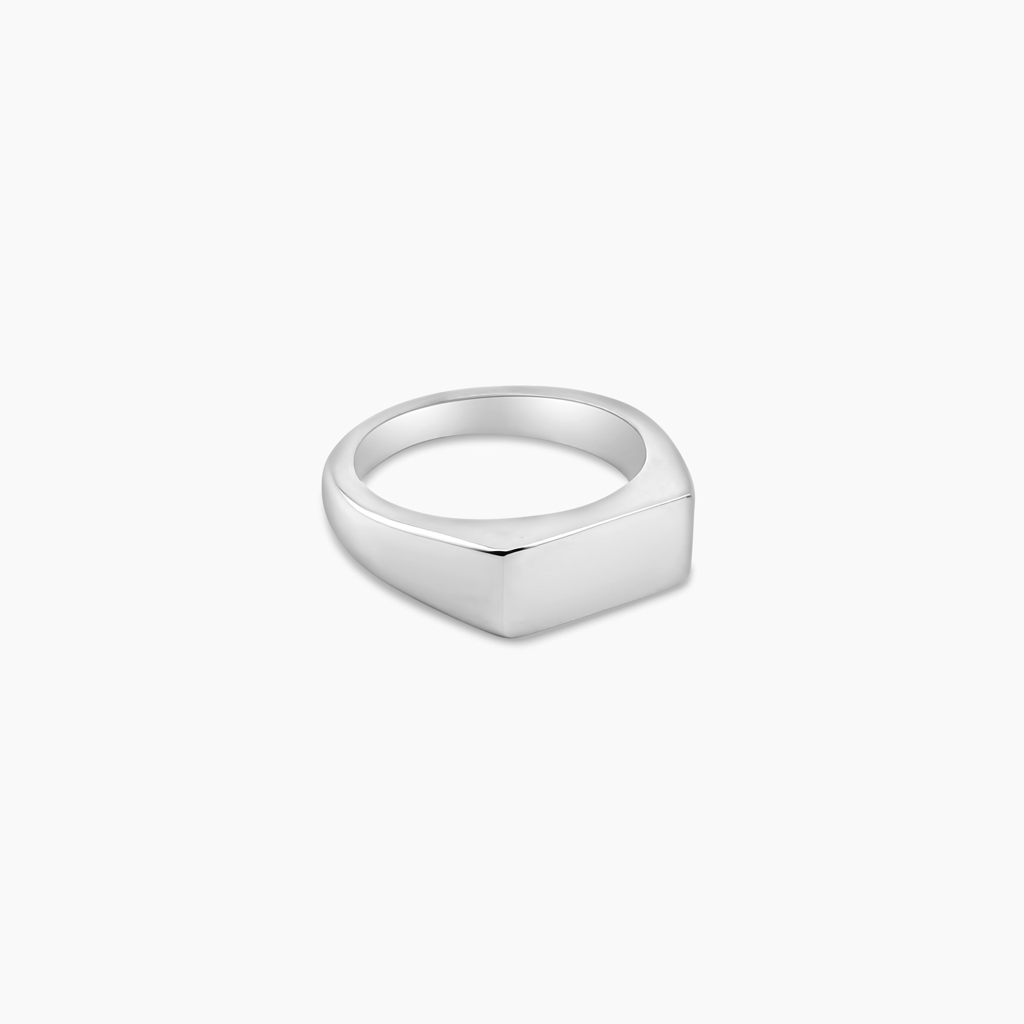 SLATE SIGNET RING (WHITE GOLD)