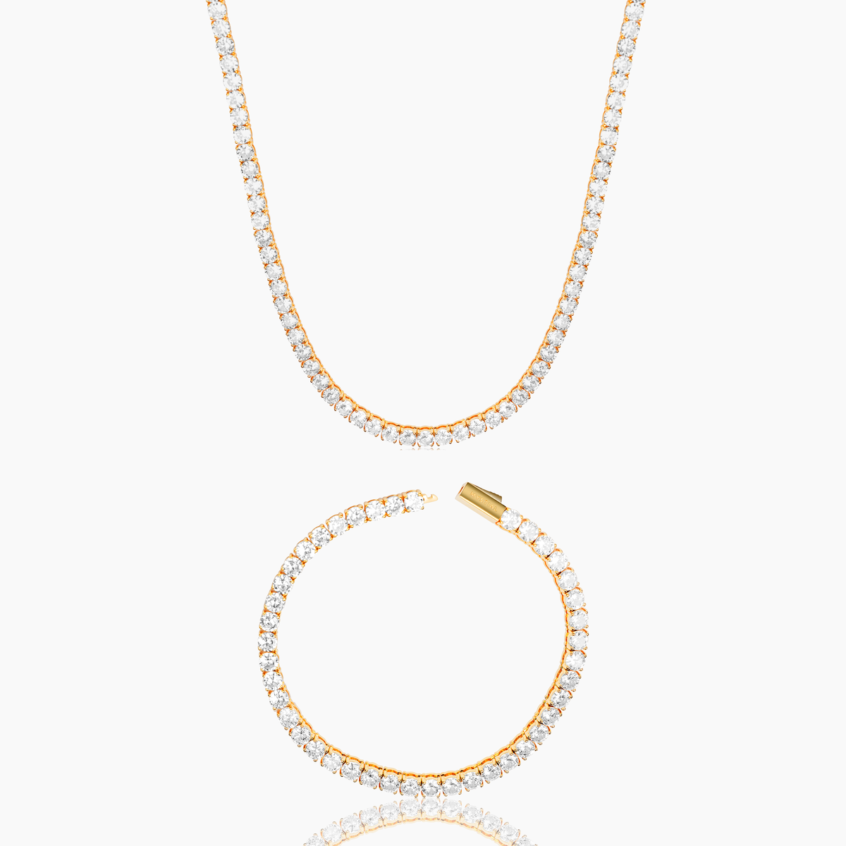 TENNIS SET (GOLD) 5MM