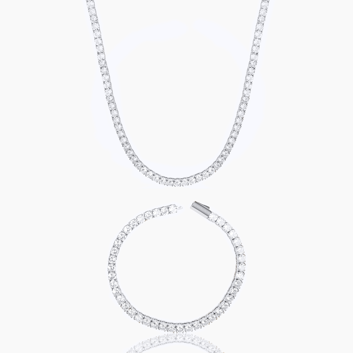 TENNIS SET (WHITE GOLD) 5MM