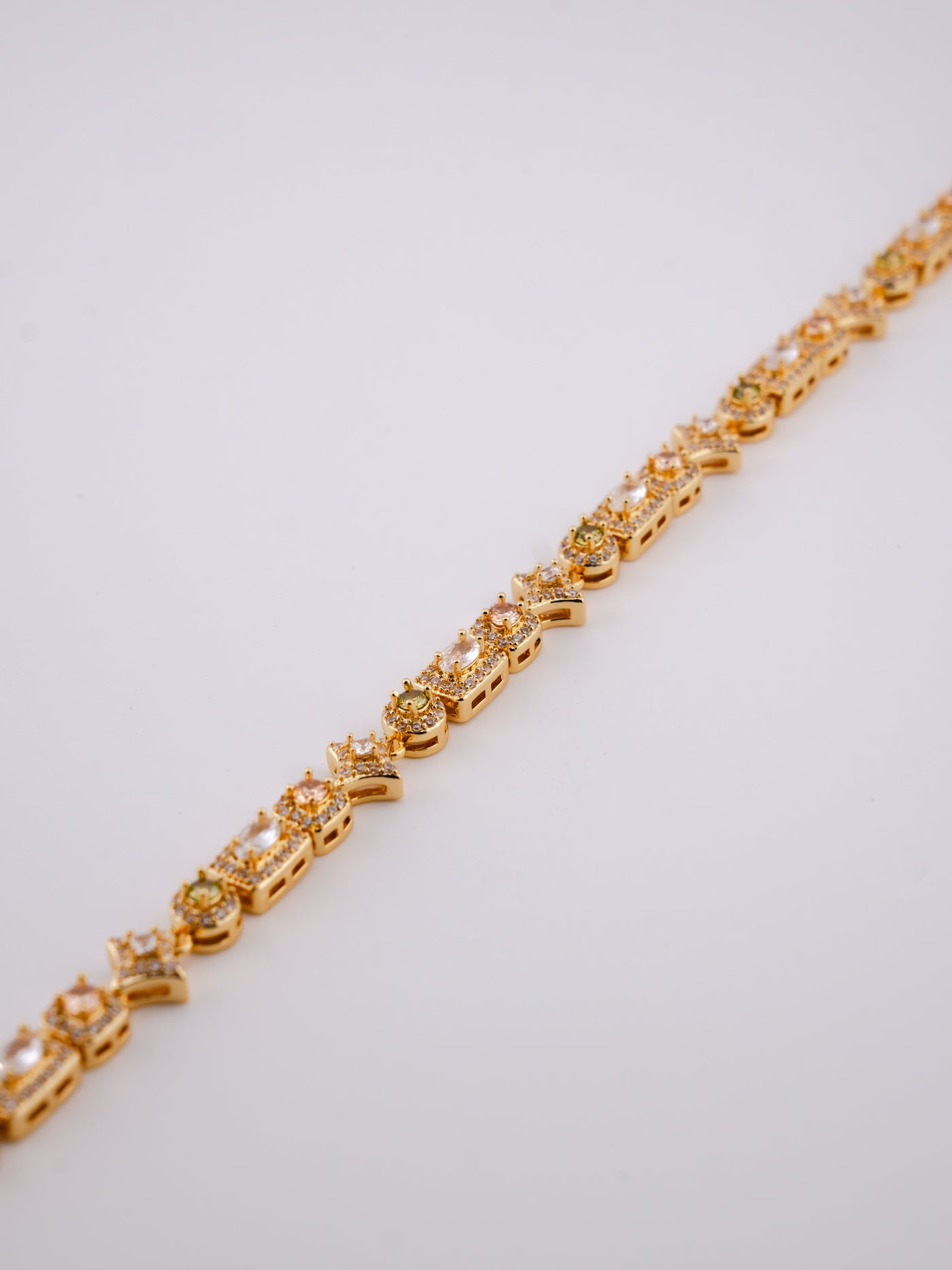 RIVIERA GEMSTONE BRACELET (GOLD) 5MM