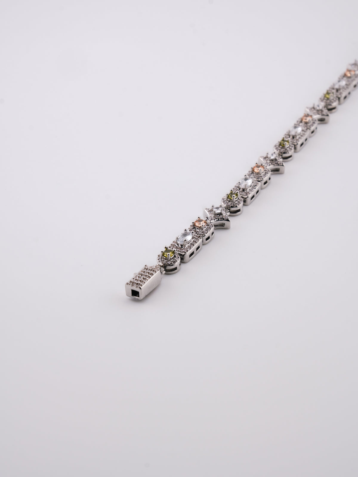 RIVIERA GEMSTONE CHAIN (WHITE GOLD) 5MM