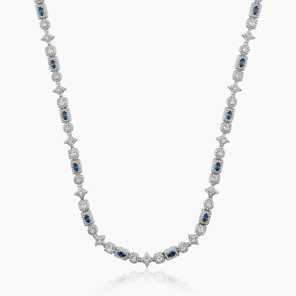 MARIS GEMSTONE CHAIN (WHITE GOLD) 5MM