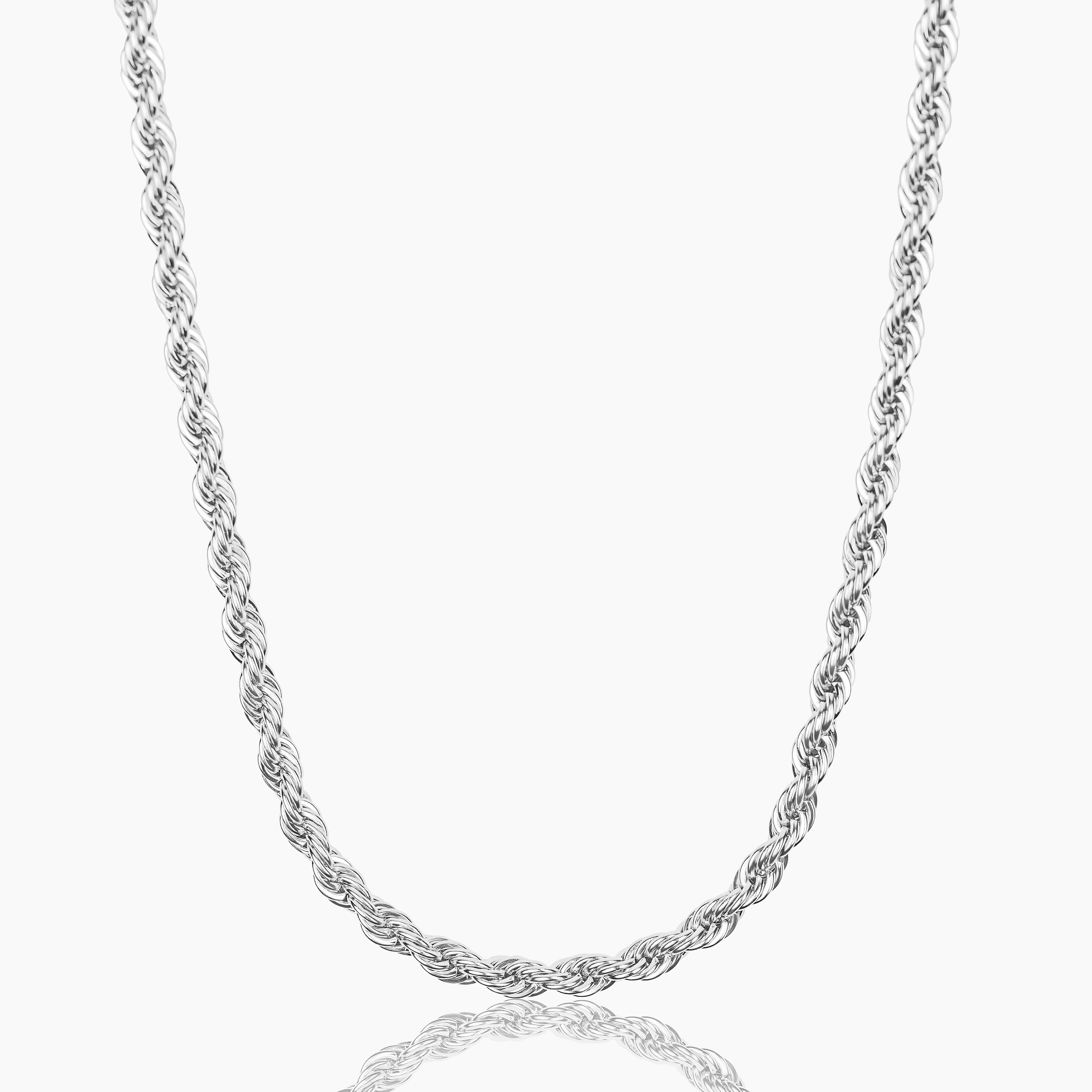 ROPE CHAIN (WHITE GOLD) 5MM