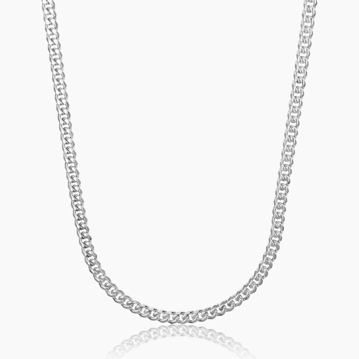 CUBAN CHAIN (WHITE GOLD) 5MM