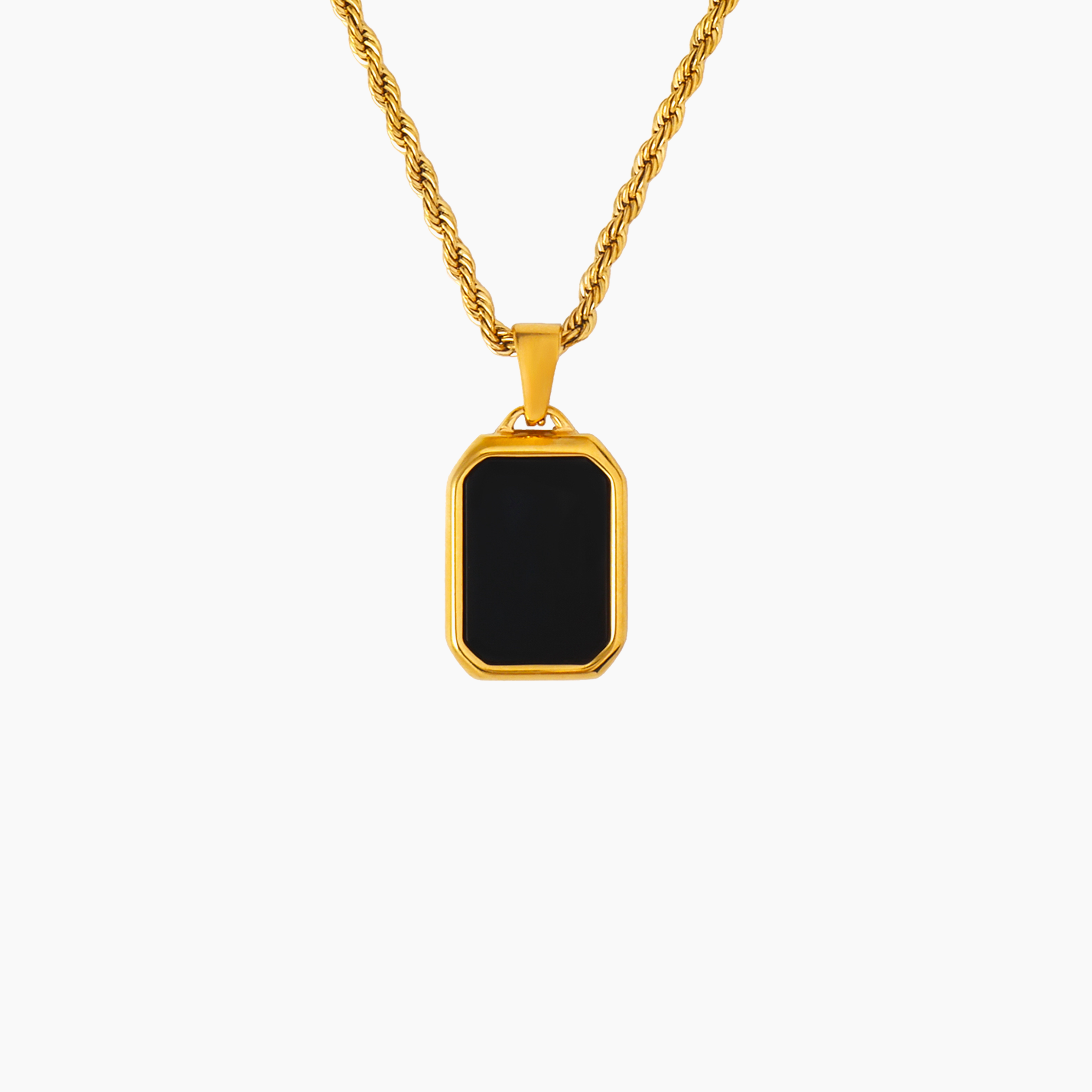 SLATE ONYX PENDANT (GOLD)