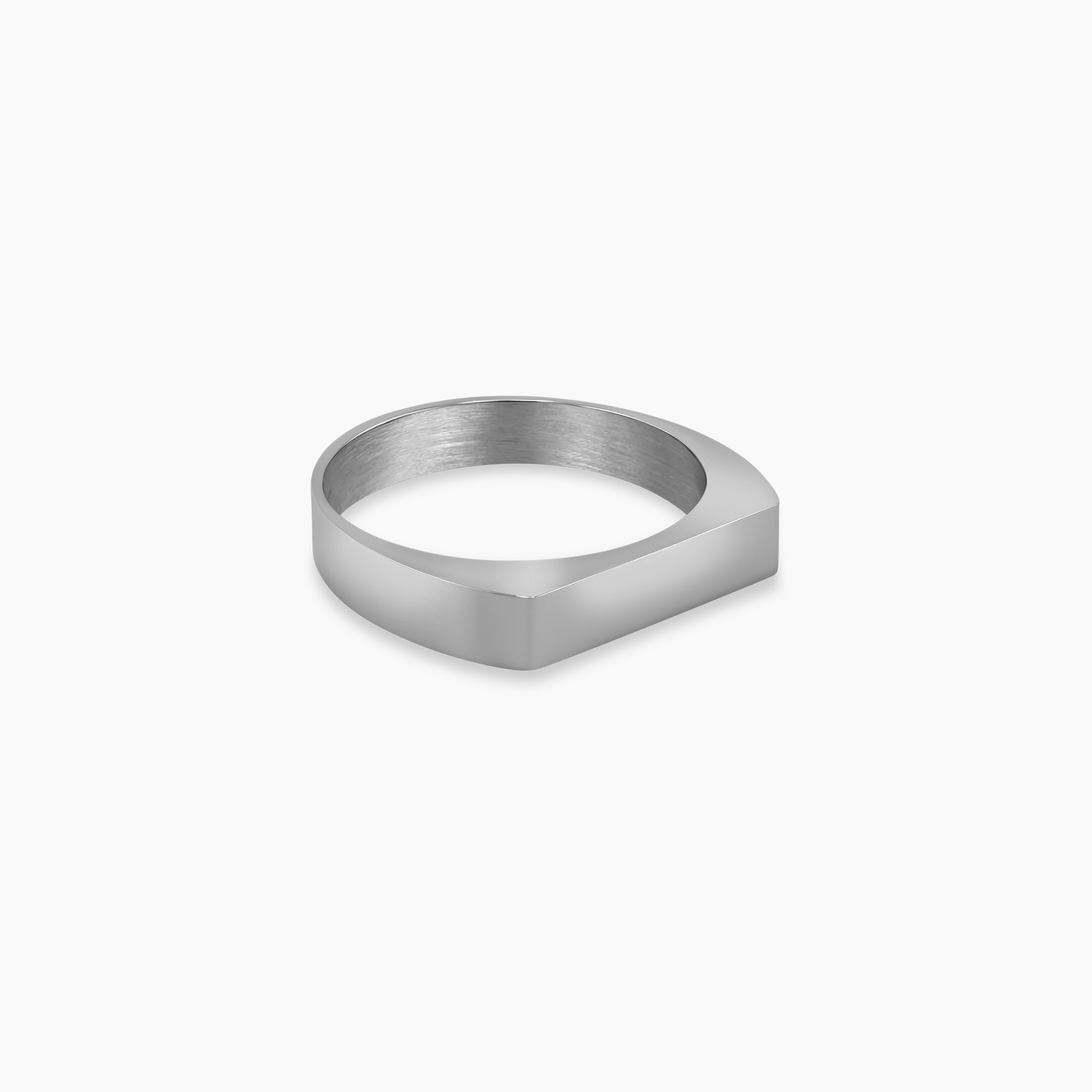 SLATE SIGNET RING (WHITE GOLD)