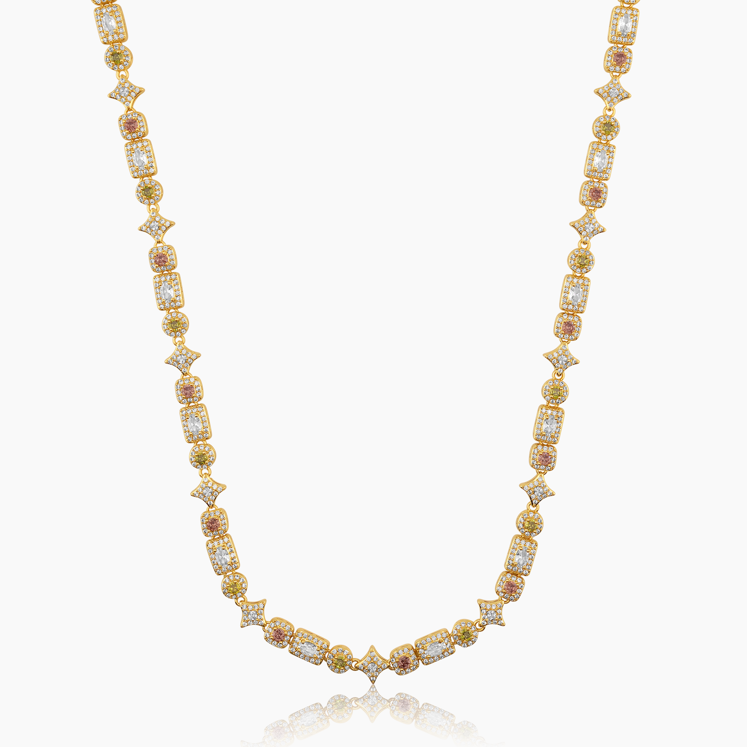 RIVIERA GEMSTONE CHAIN (GOLD) 5MM