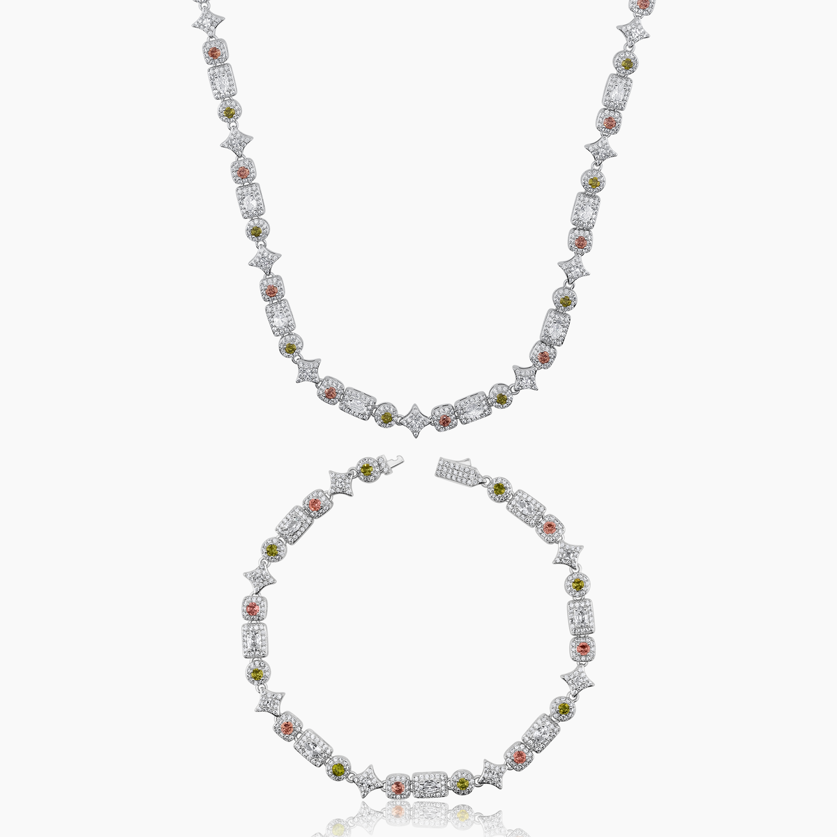 RIVIERA GEMSTONE SET (WHITE GOLD) 5MM