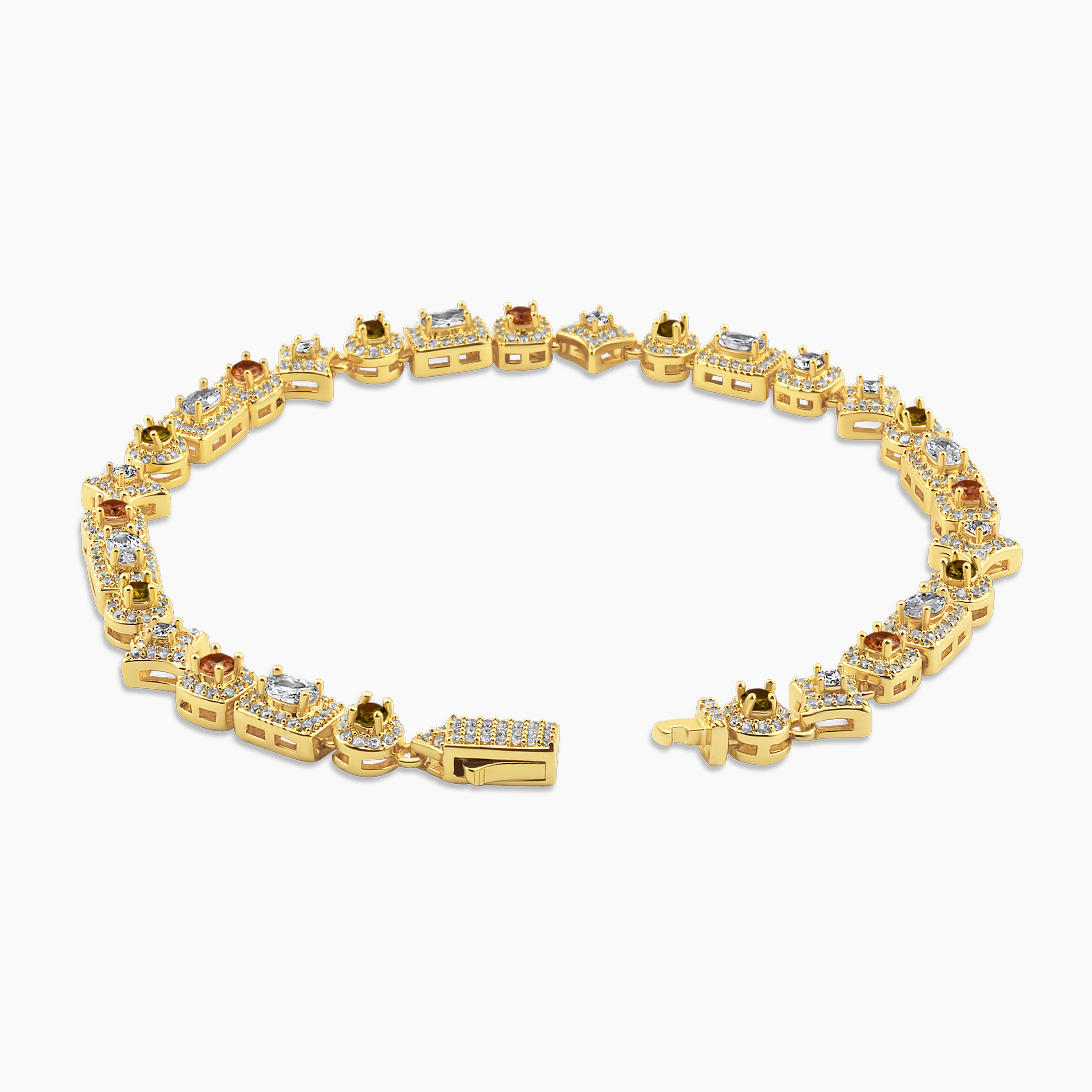 RIVIERA GEMSTONE BRACELET (GOLD) 5MM