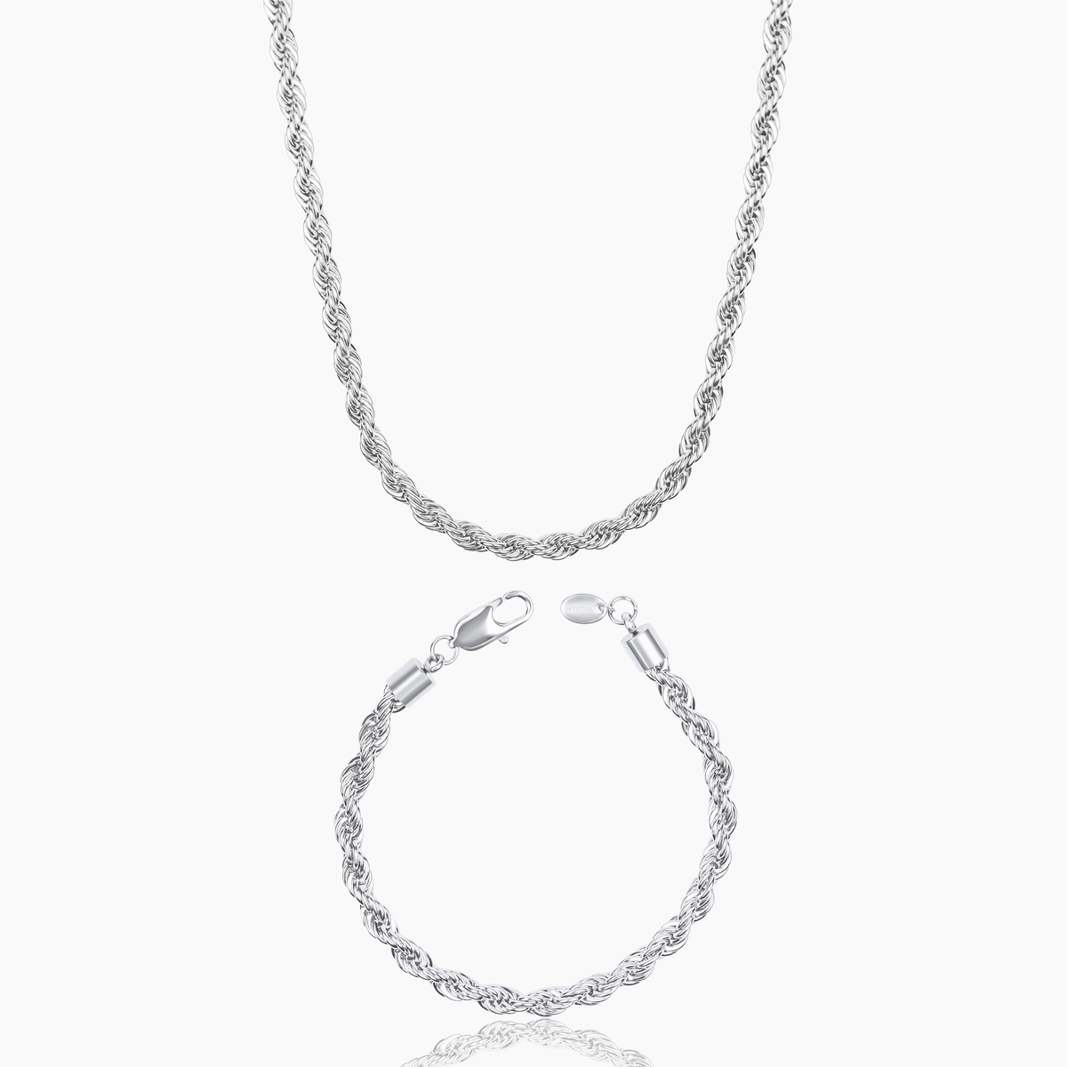 ROPE SET (WHITE GOLD) 5MM