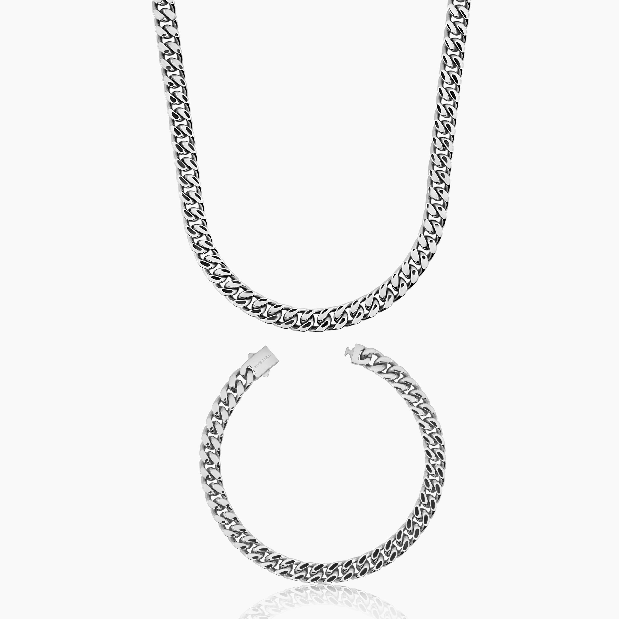 CUBAN SET (WHITE GOLD) 7MM