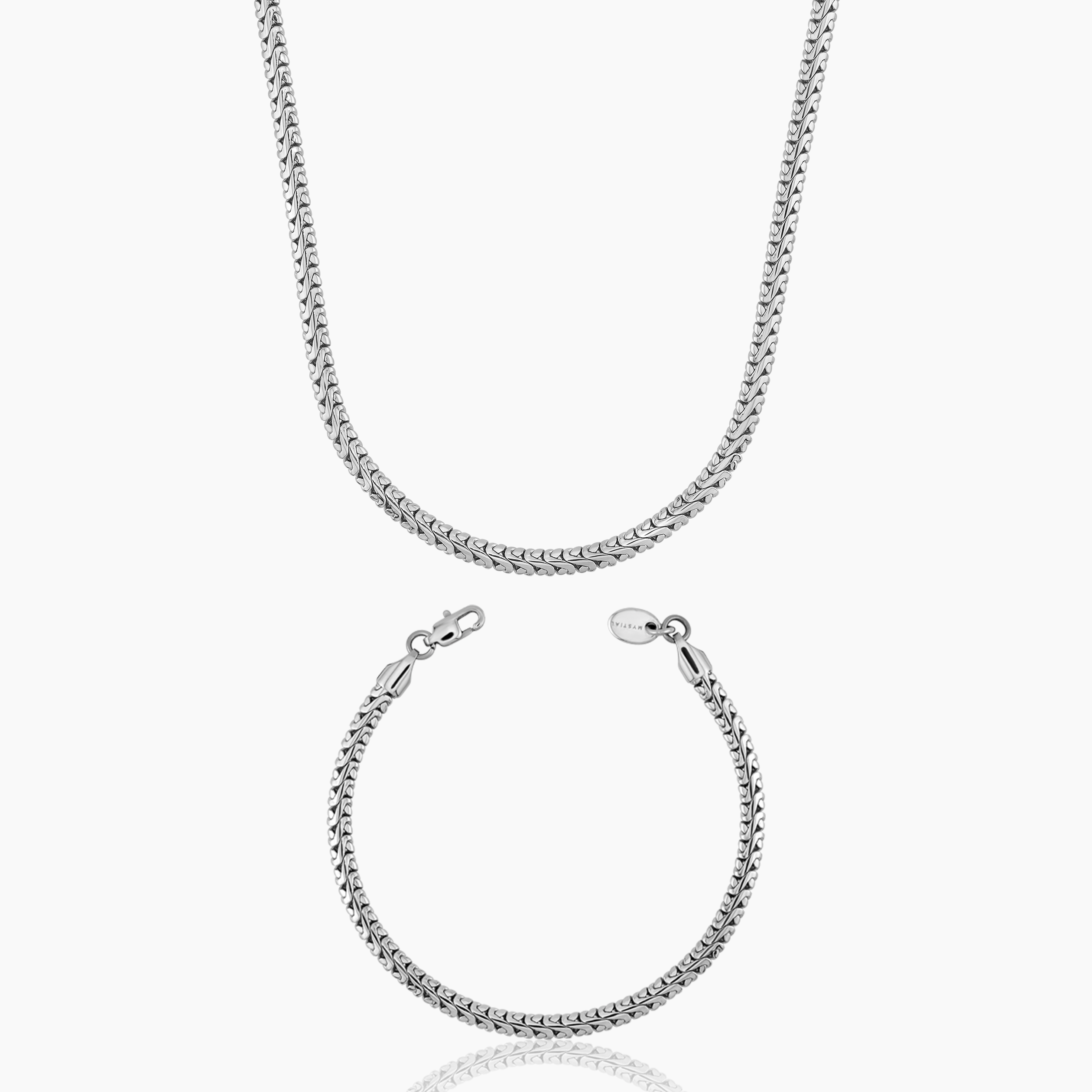 SNAKE SET (WHITE GOLD) 4MM