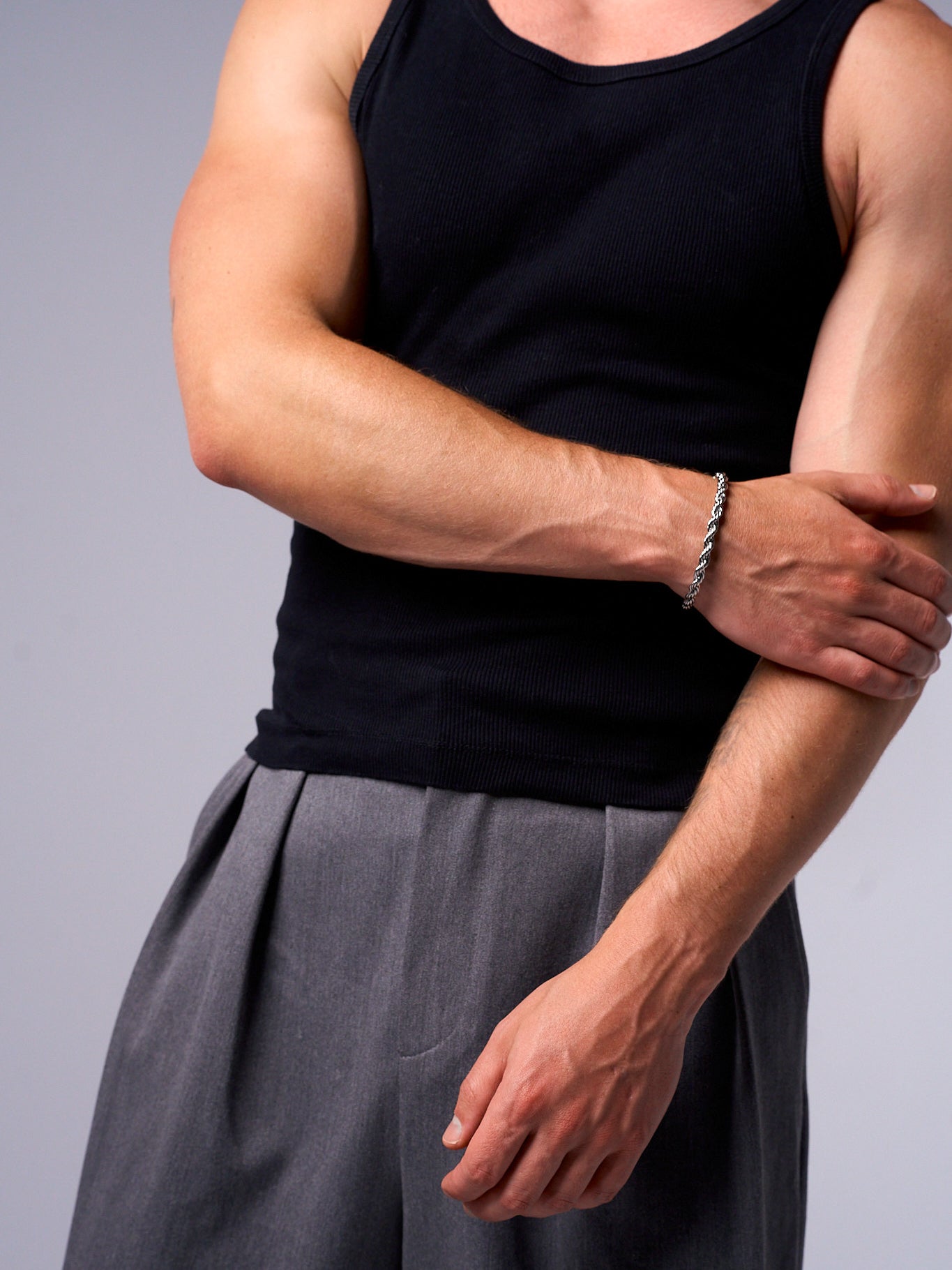 ROPE BRACELET (WHITE GOLD) 5MM